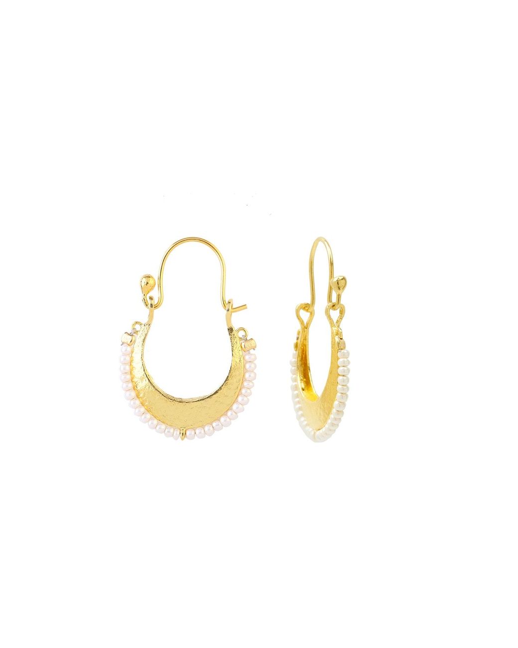 Ece London Metallic The Harmony Pearl Earrings