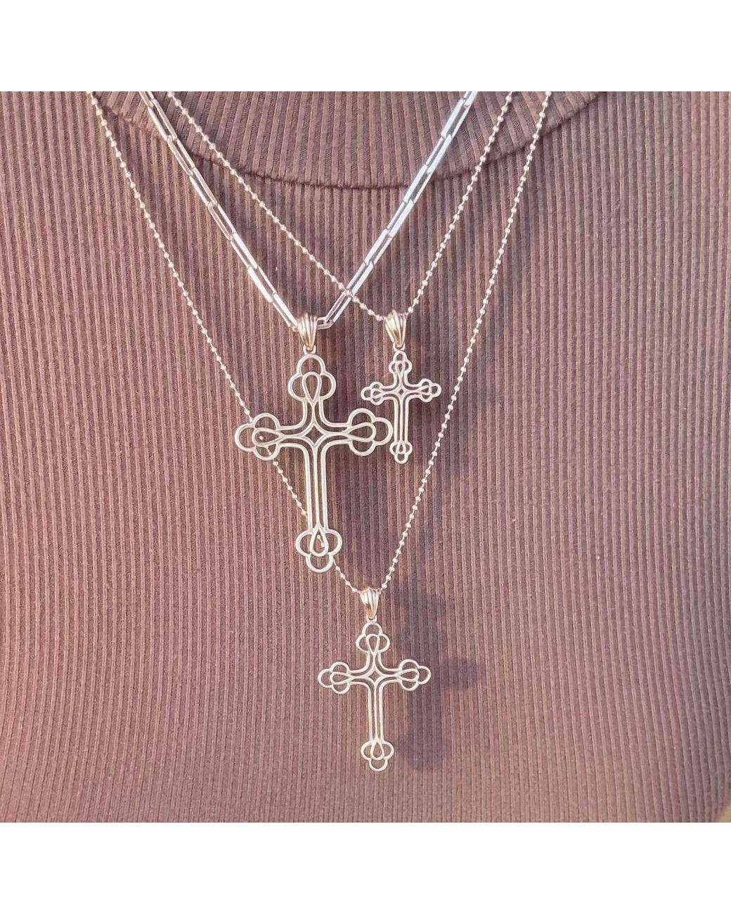 Leni James Metallic The Billie Cross Pendant