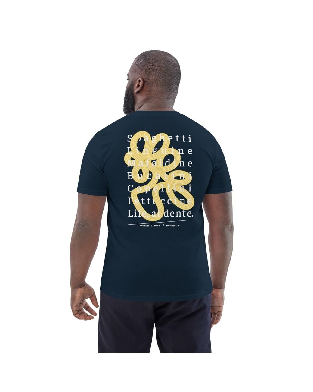 Anchor and Crew Blue Eleven Life, Al Dente Editions Organic Cotton T-Shirt for men
