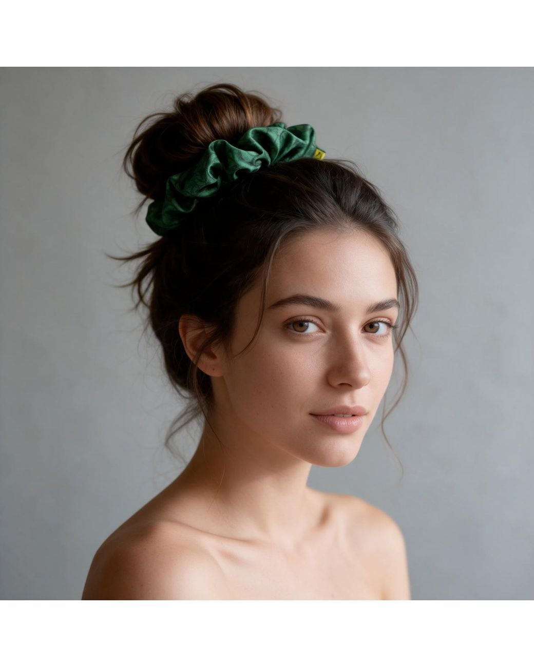Janara Jones Green Snakes Print Hair Oversized Scrunchies Set