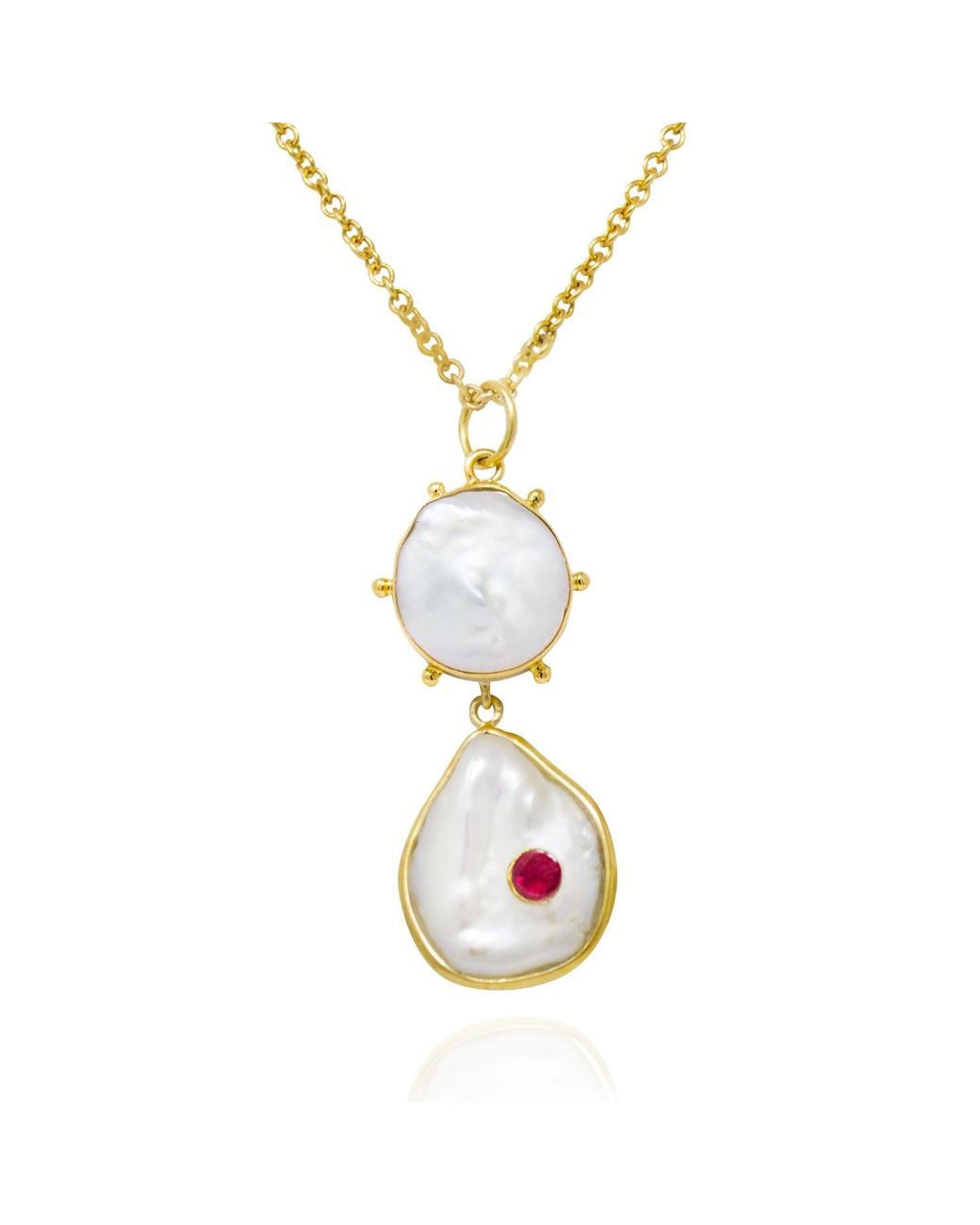 Vintouch Italy Metallic Rebel Rebel Ruby Statement Necklace