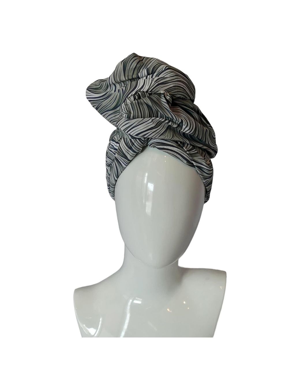 Romer Millinery Black Twisturban Turban Waves Coiffure