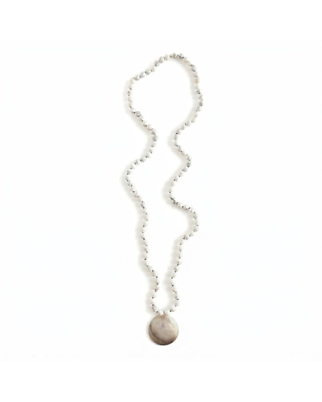 Heather Hawkins Jewelry Metallic Rockabye Long Coin Pendant Gemstone Necklace