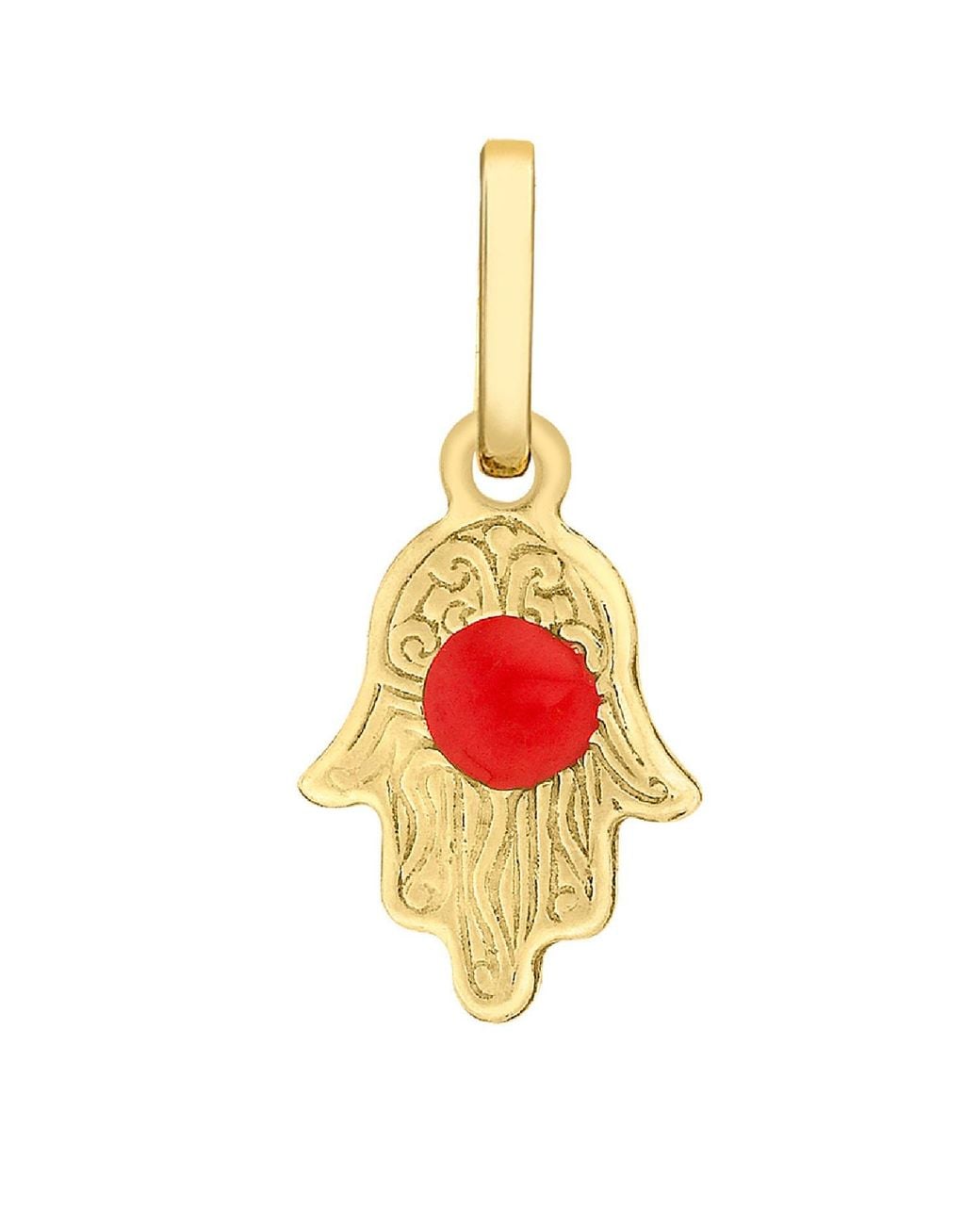 Posh Totty Designs Multicolor Gold Mini Hamsa Hand Necklace