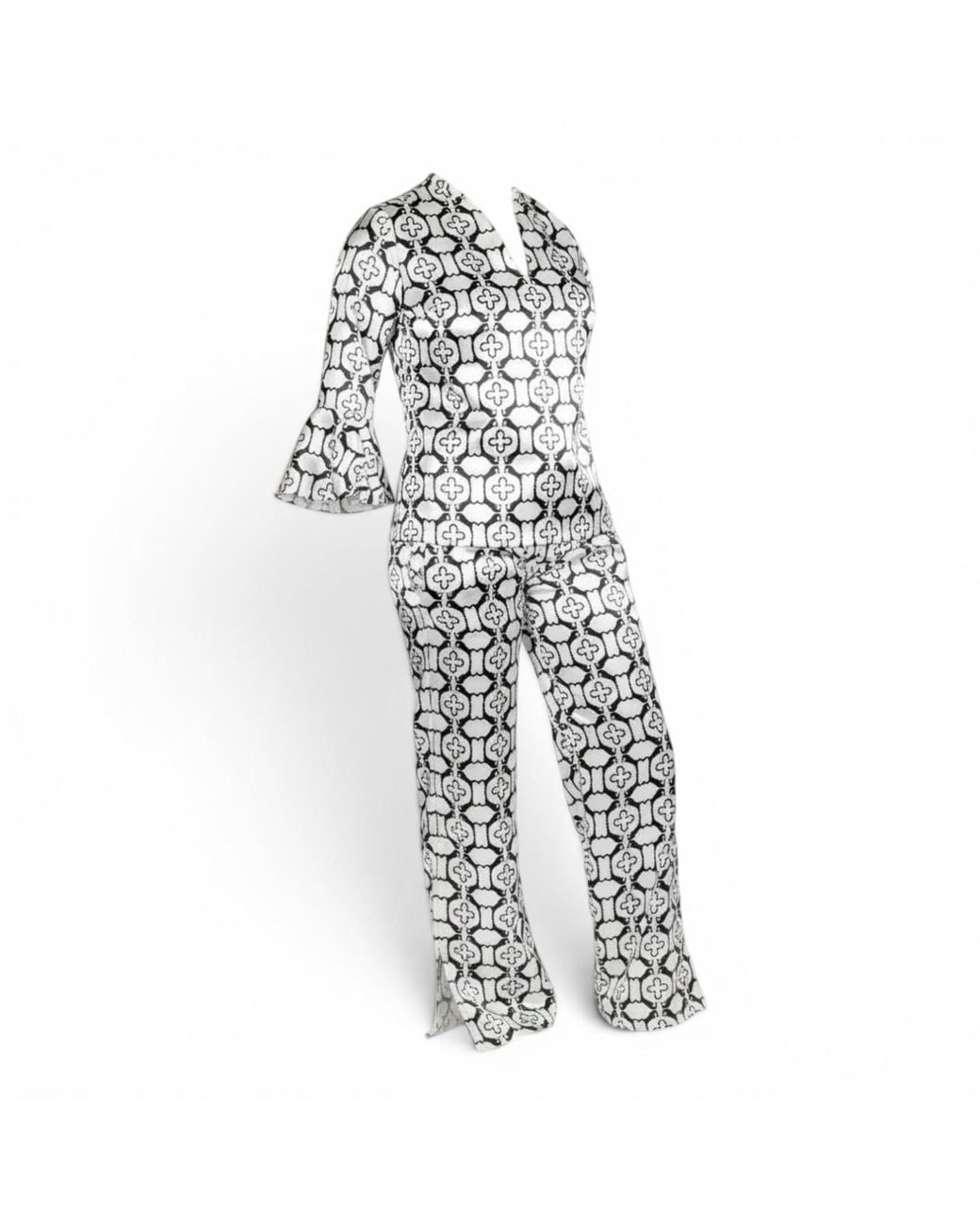 FORZA CAVALLO White Horse & Shoe Satin Pajamas