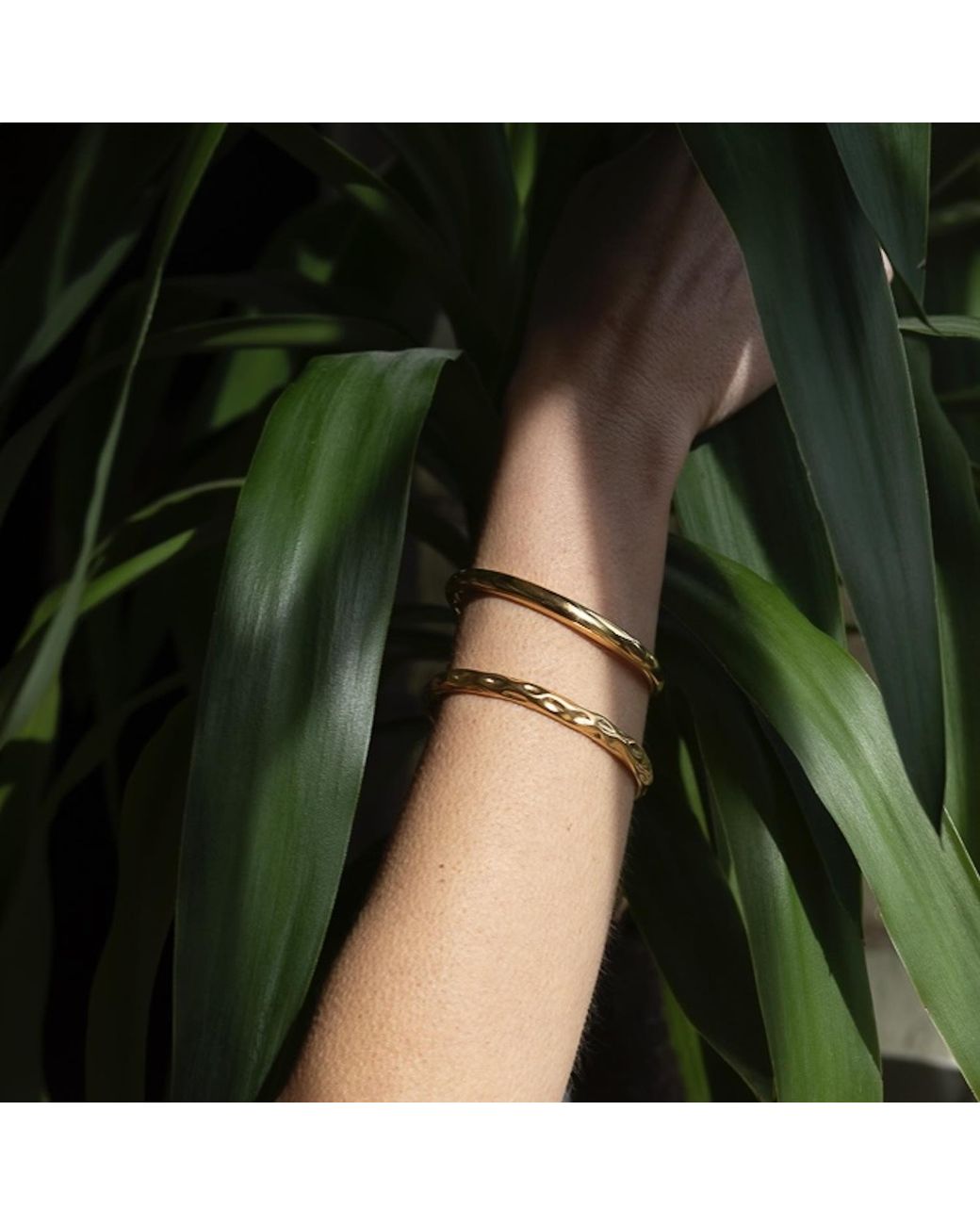 Divine Aria Metallic The Camila Hammered Effect Indian Tarnish Free Bangle