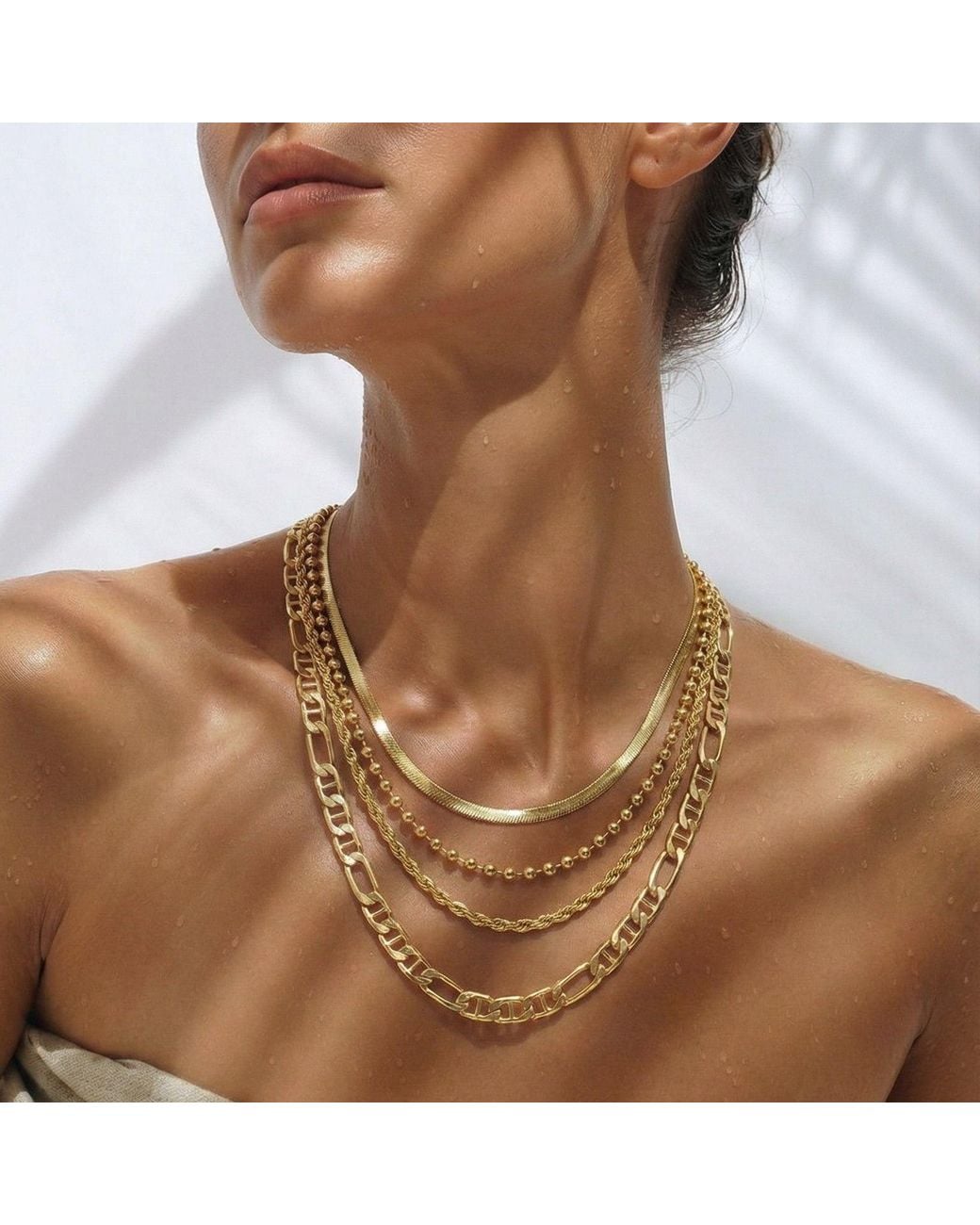 With Love Darling Metallic Inger Necklace