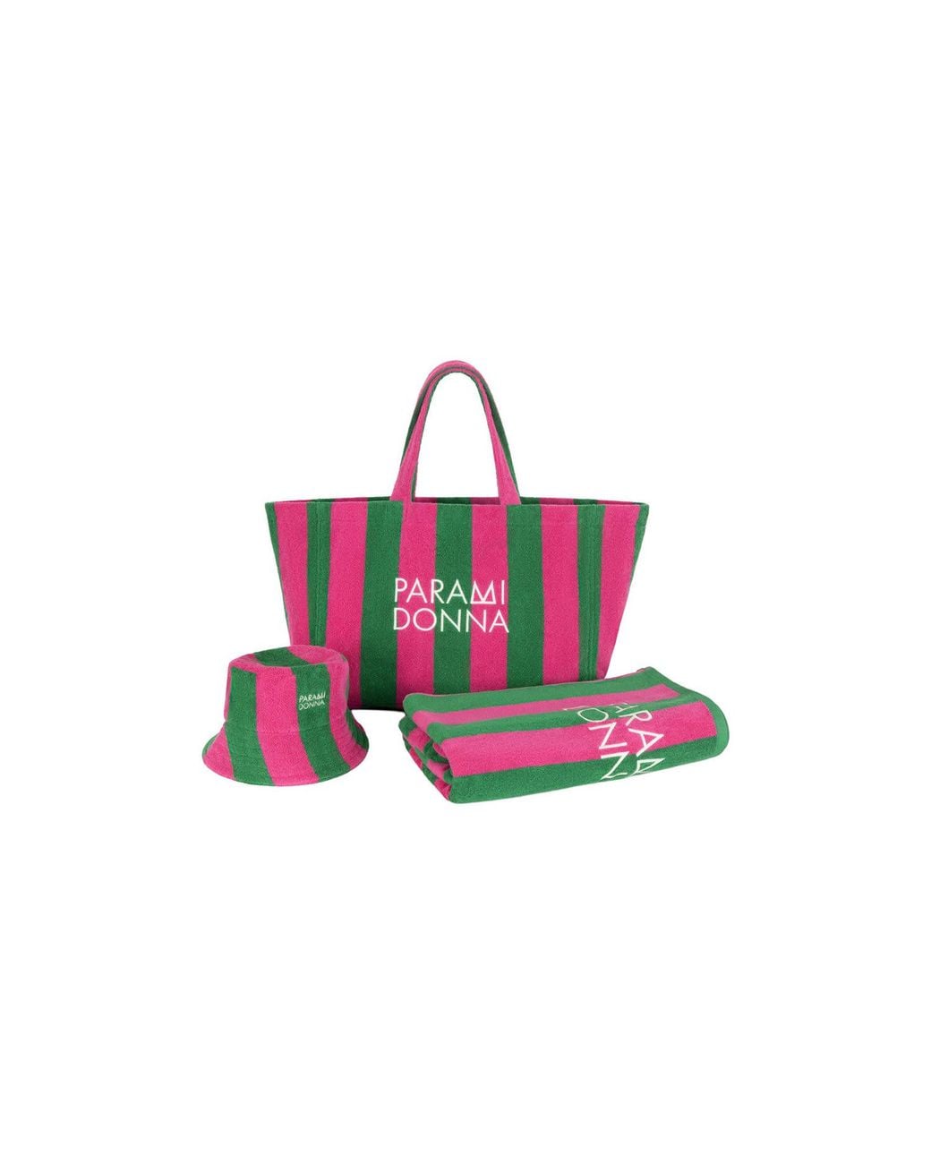 Paramidonna Red Large Tote Bag Fuchsia/Emerald