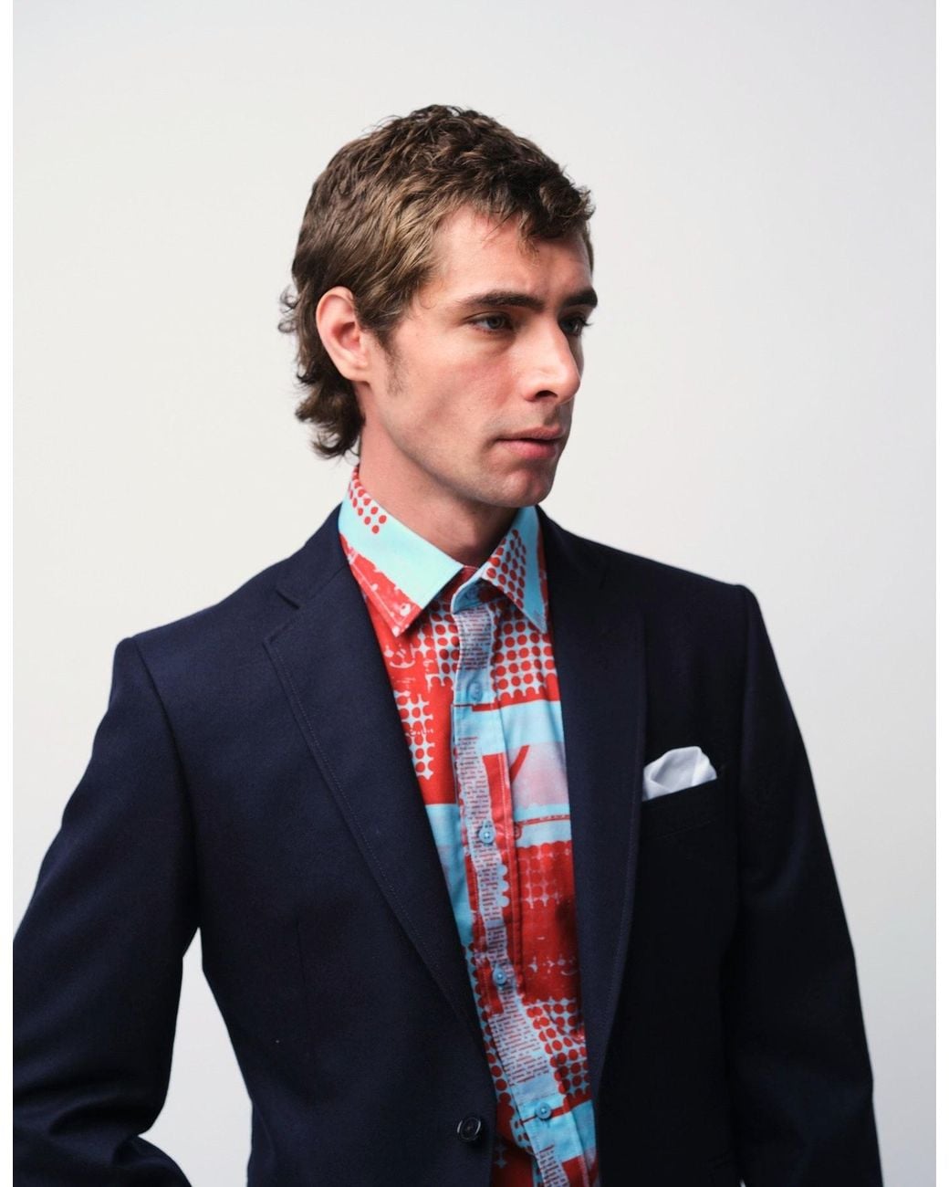 Gresham Blake Red Collage Shirt for men