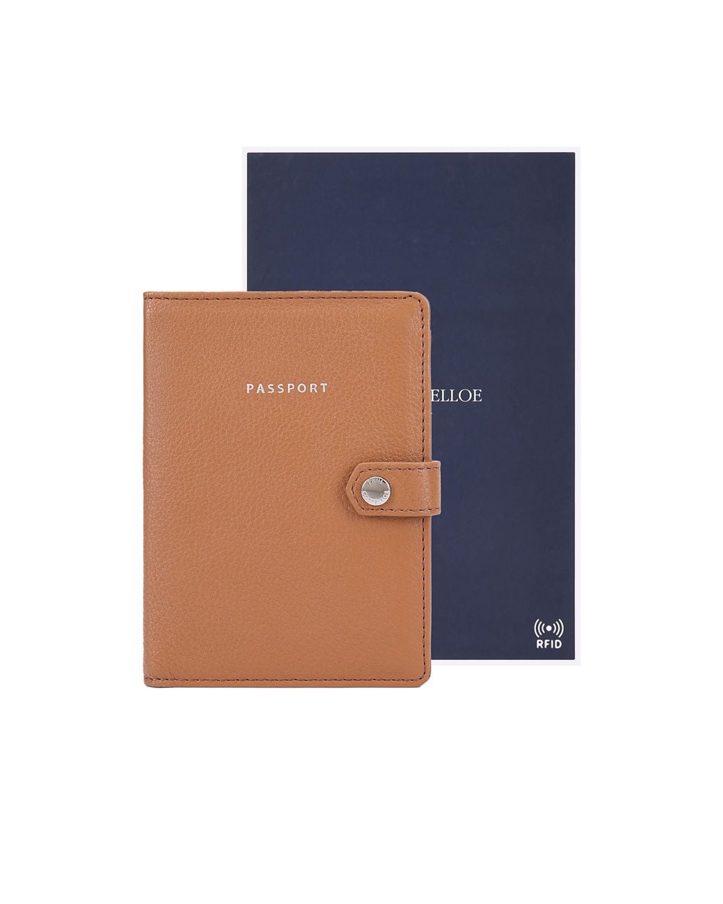 Paul Costelloe Blue Tuira Leather Passport Holder for men