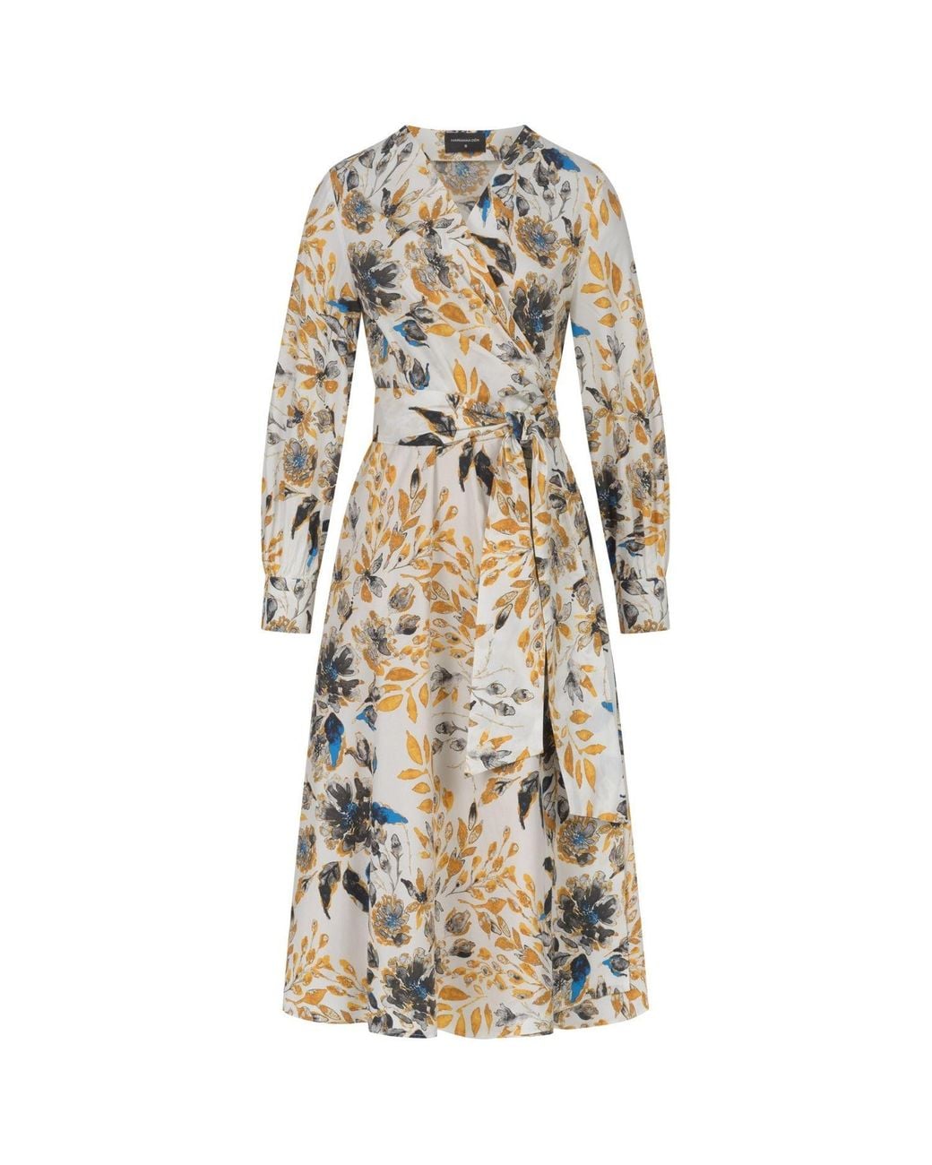 Marianna Déri Natural Autumn Garden Wrap Dress