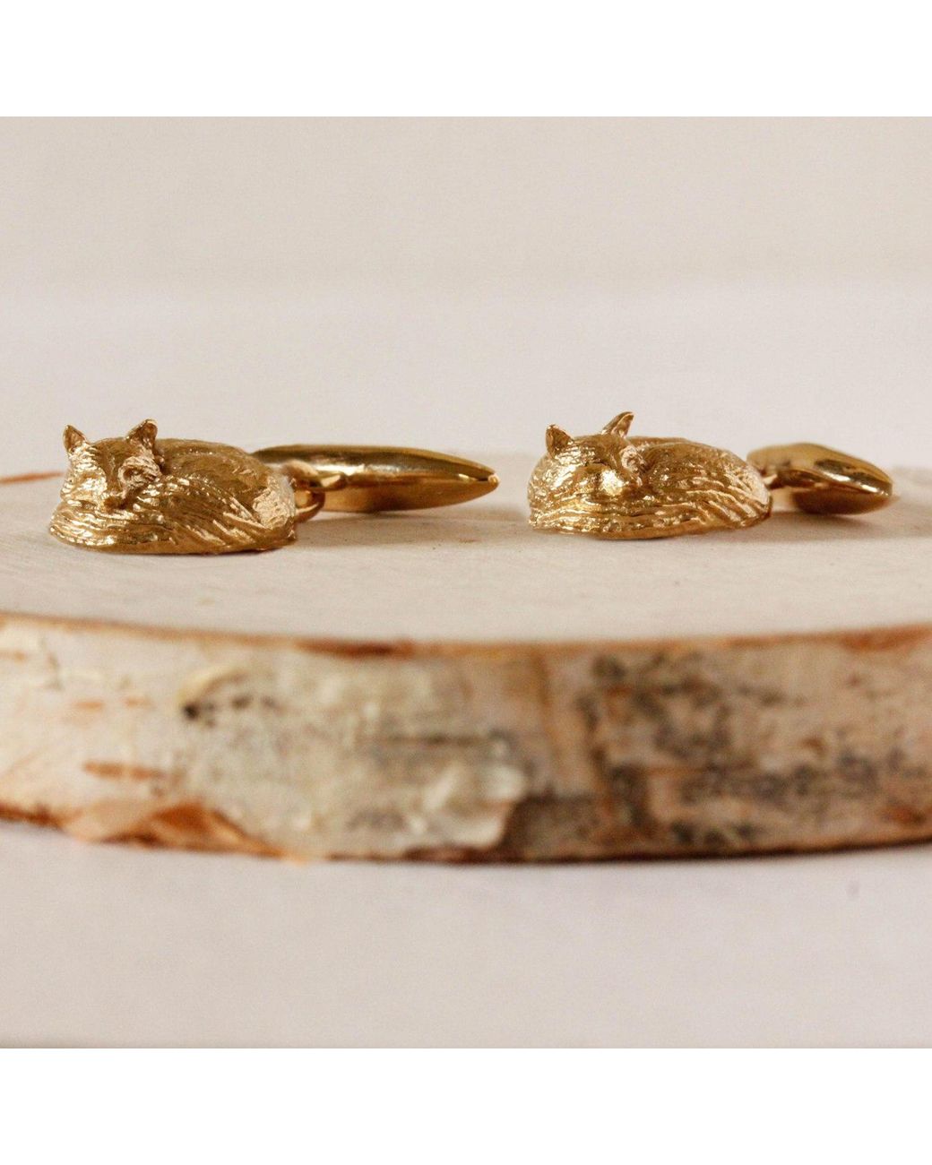 Lee Renee Brown Fox Cufflinks – Sleeping for men