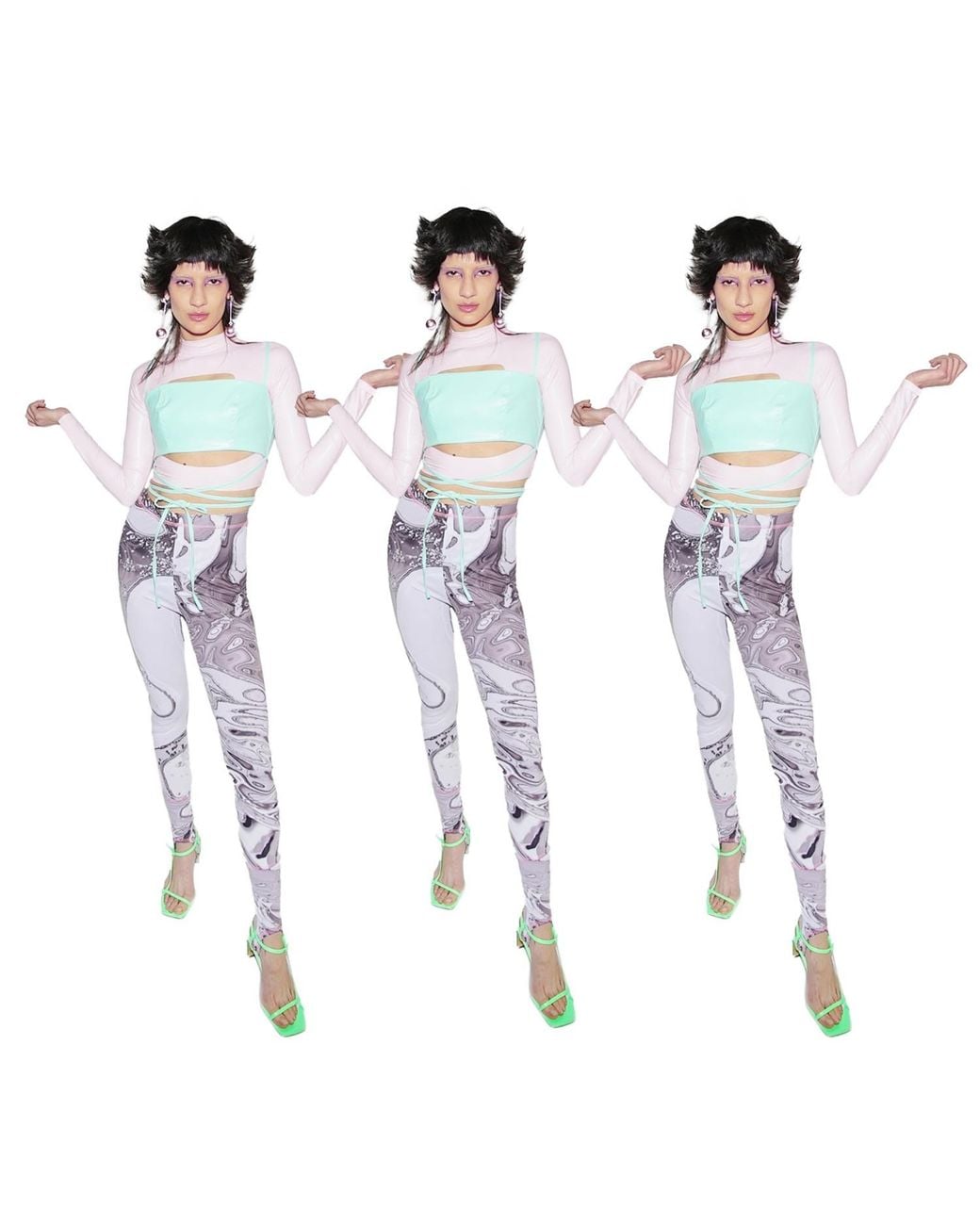 Paloma Lira Gray Galaxy Leggings
