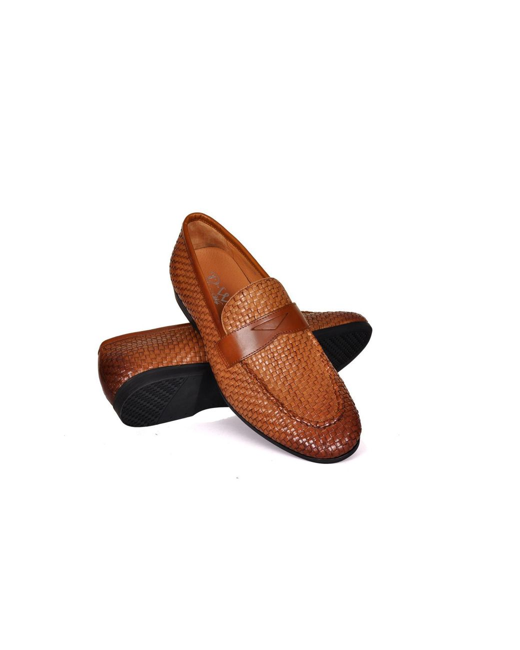 DAVID WEJ Brown Lorenzo Woven Loafers for men