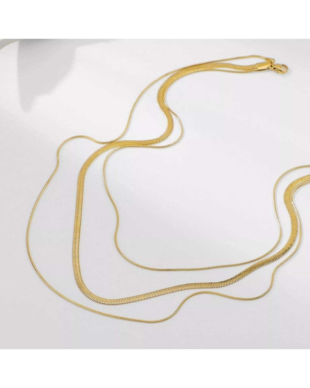 Elk & Bloom Metallic Multi Chain Choker Necklace
