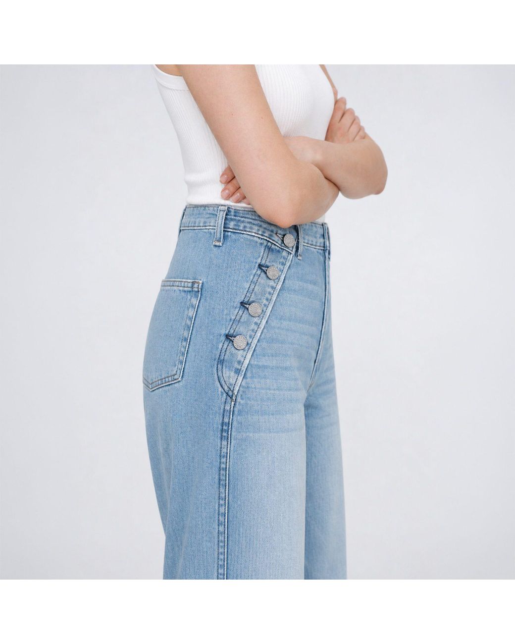 NOEND Blue Dina High Waisted Wide Leg Jeans