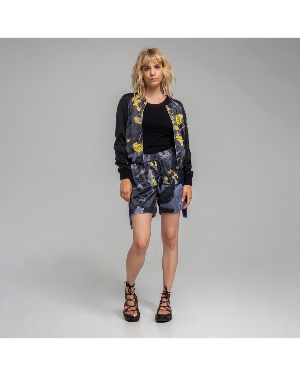 ARTISTA Black Diana Zipped Bomber Jacket