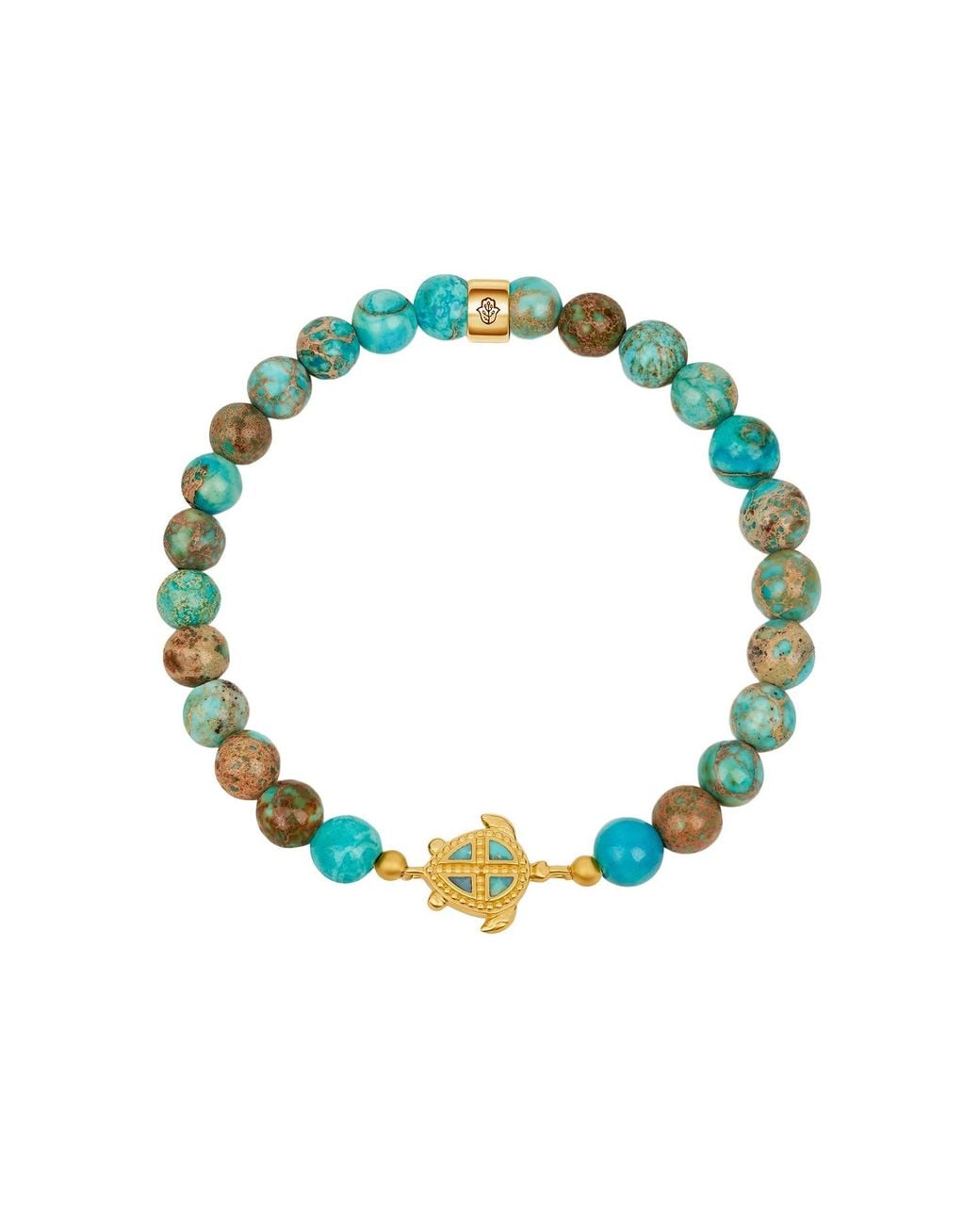 Karma and Luck Blue Turtle Bracelet – Protection & Longevity Gemstone Jewelry – Serene Mentality