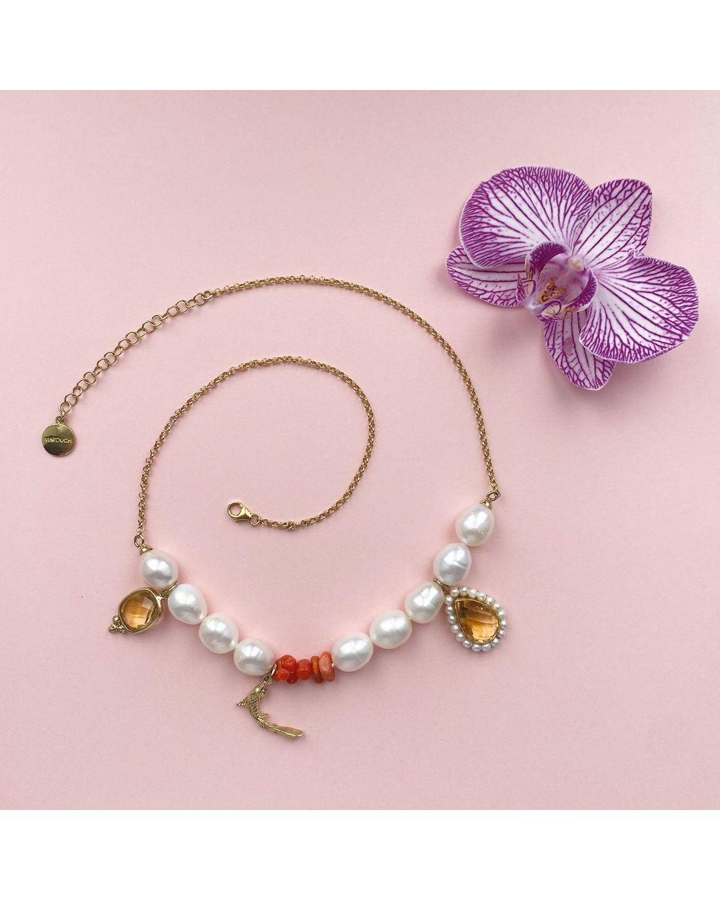 Vintouch Italy Metallic Goldfish Lucky Charm Necklace