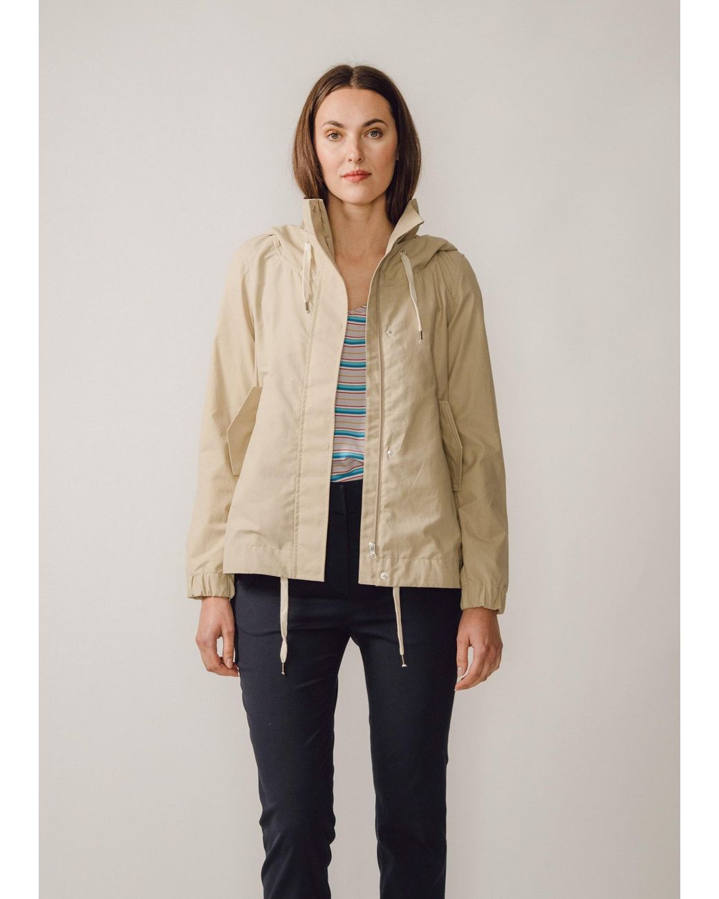 BEIRA Green Neutrals Luisa Water-Repellent A-Line Jacket