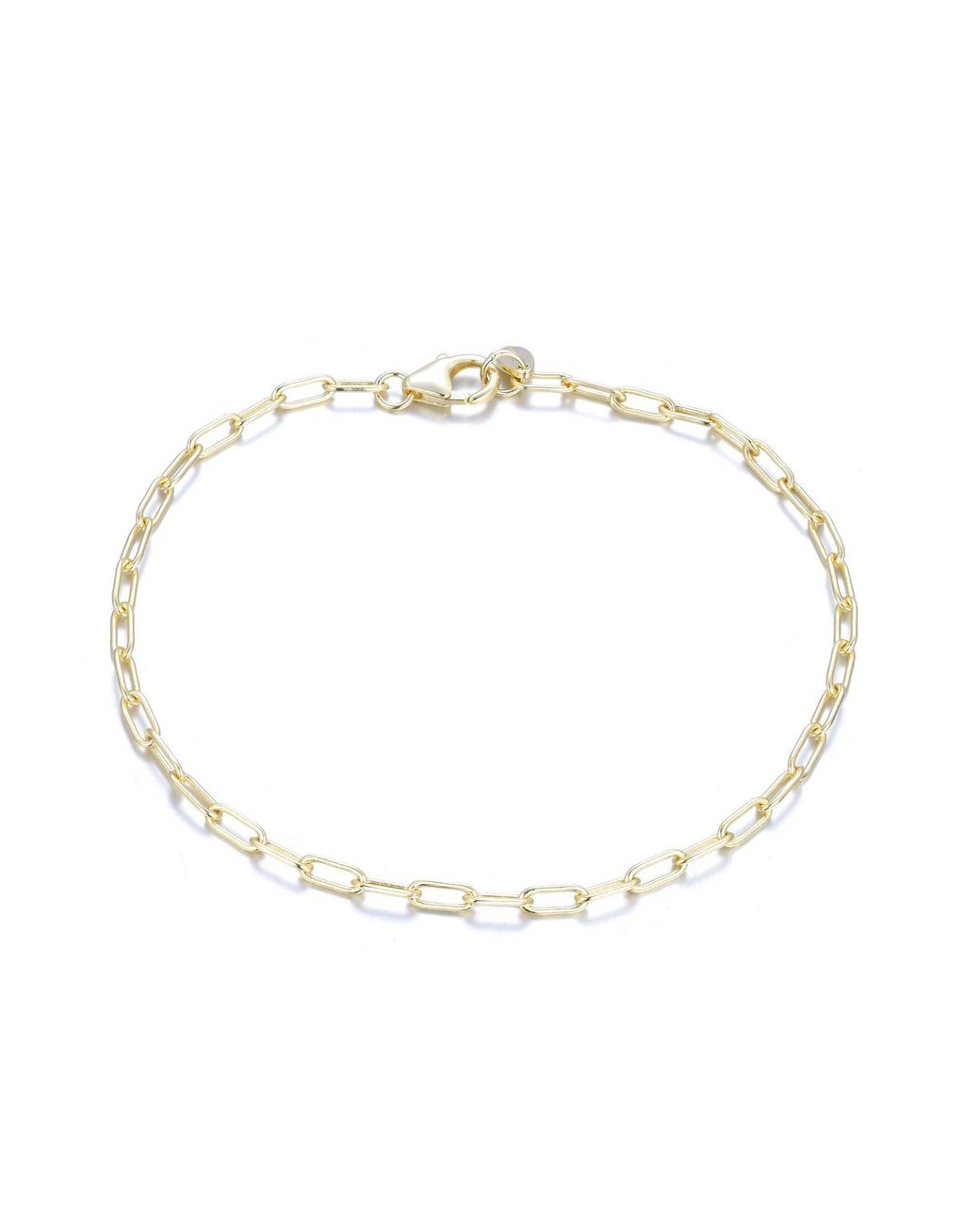KAMARIA Metallic Mini Paperclip Link Chain Bracelet
