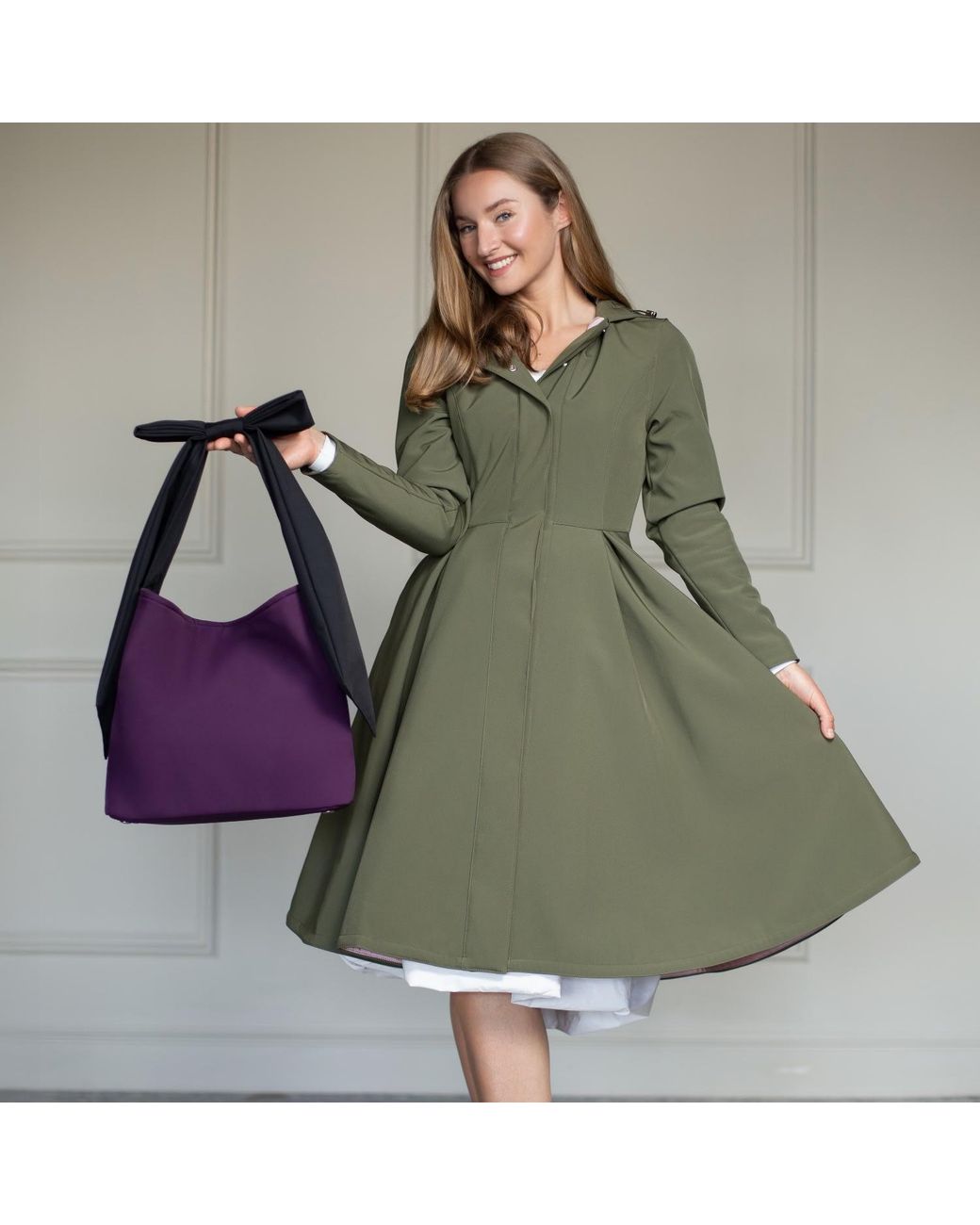 RainSisters Purple Sugar Plum Bow Tote Bag