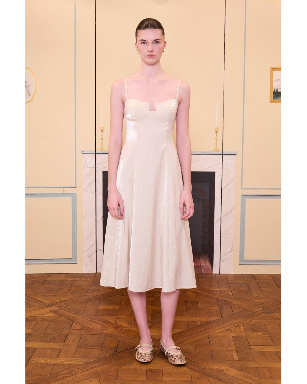 Pcfg Natural Neutrals Daydreamers Strappy Midi Dress