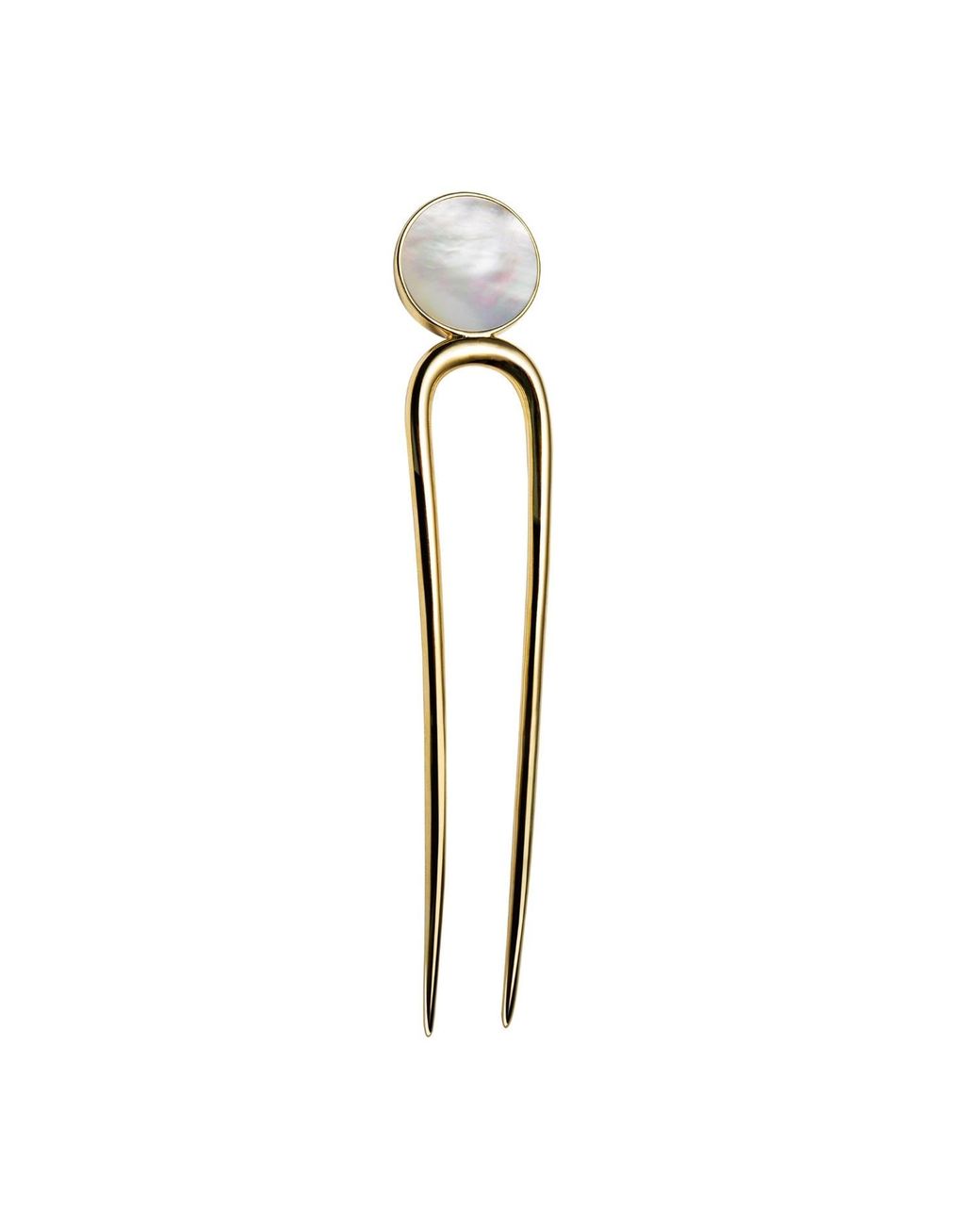Crystalline Jewellery Metallic Pearl Hairpin