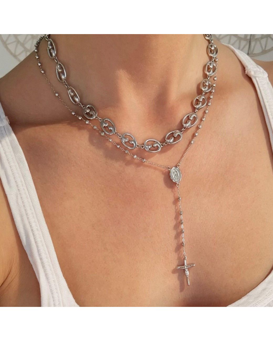 Leni James Metallic The Fibonacci Link Necklace