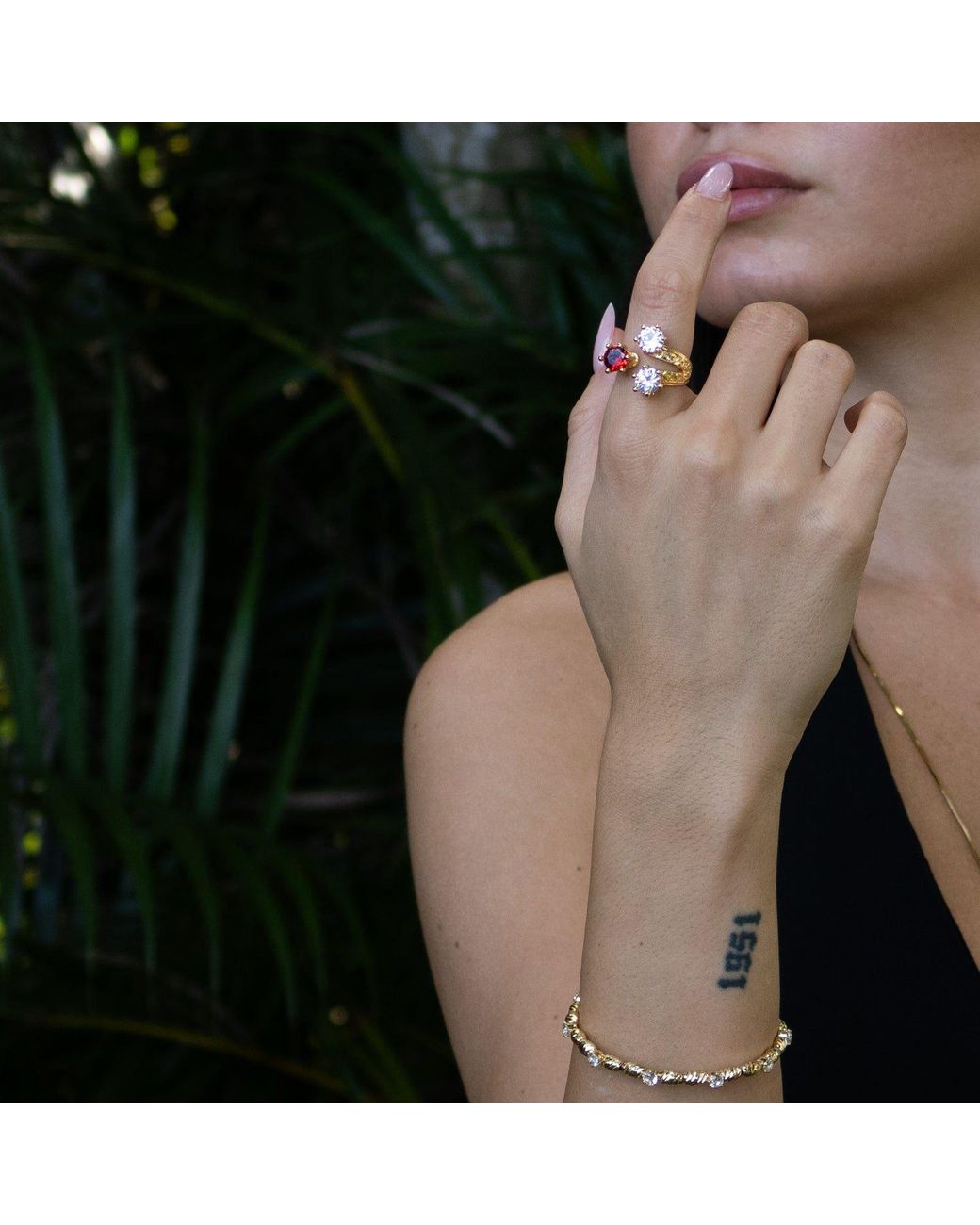 Ebru Jewelry Metallic Plated Adjustable Bangle Dainty Bracelet