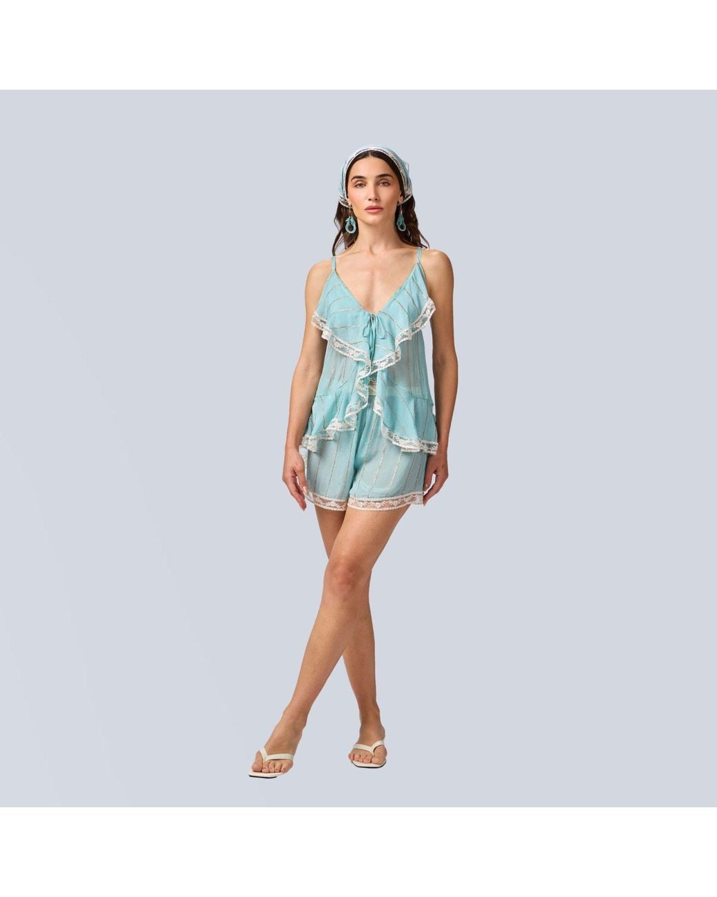 GLAM ON YOU Blue Azzura Shorts