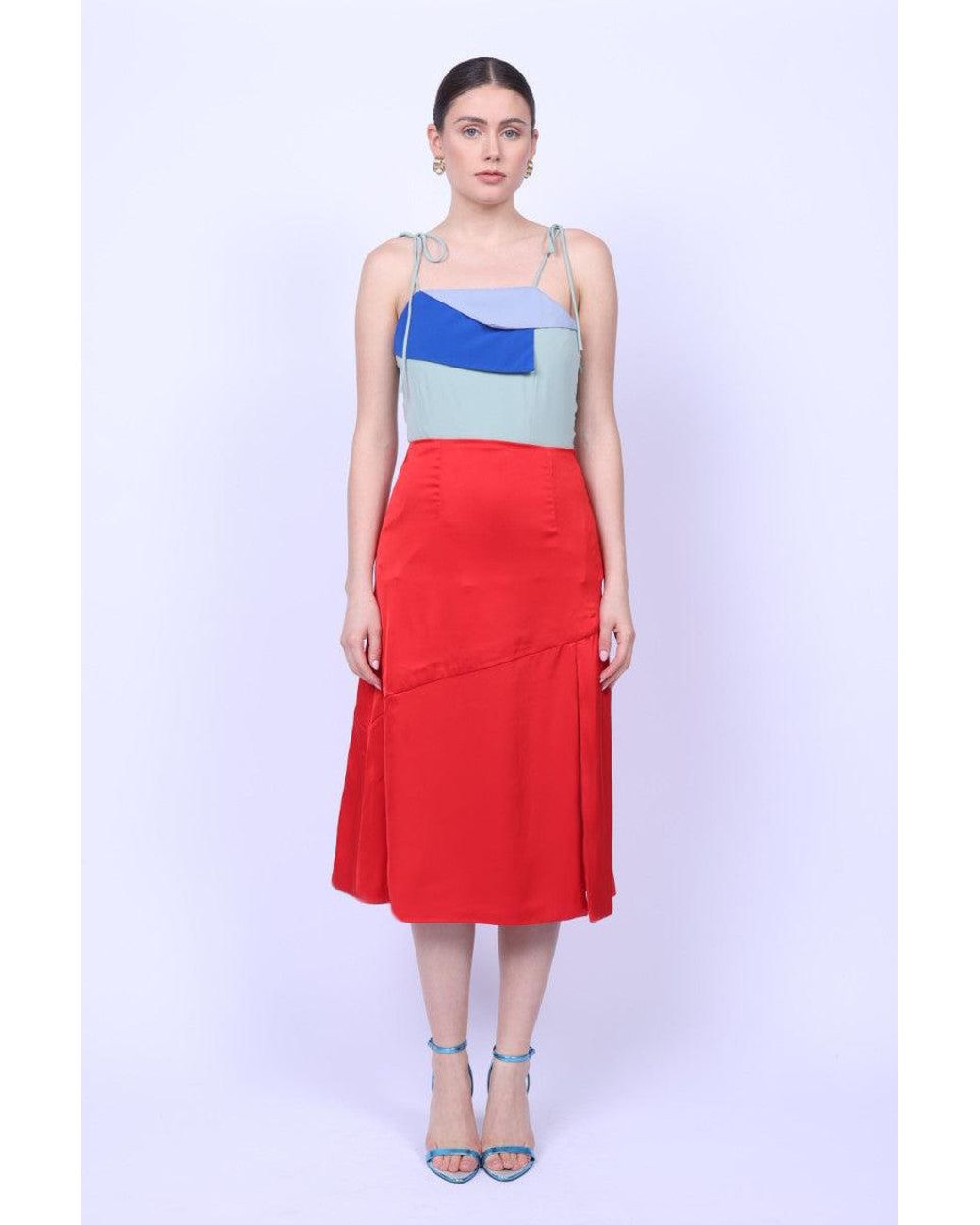 Mary Dickow Red Alma Skirt