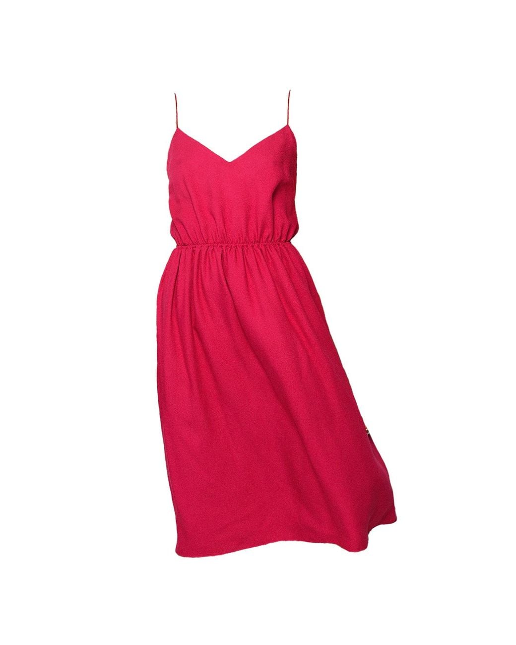 2KStyle Red Valeria Spaghetti-Straps Elasticated Party Midi Dress