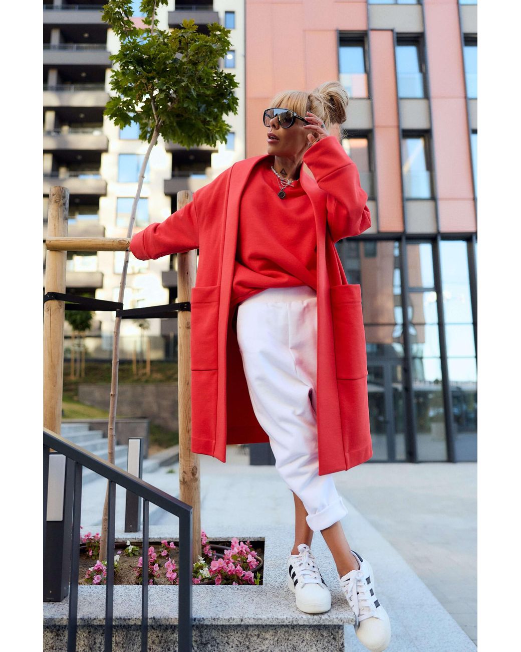 Clothes by Locker Room Red Oversized Coat