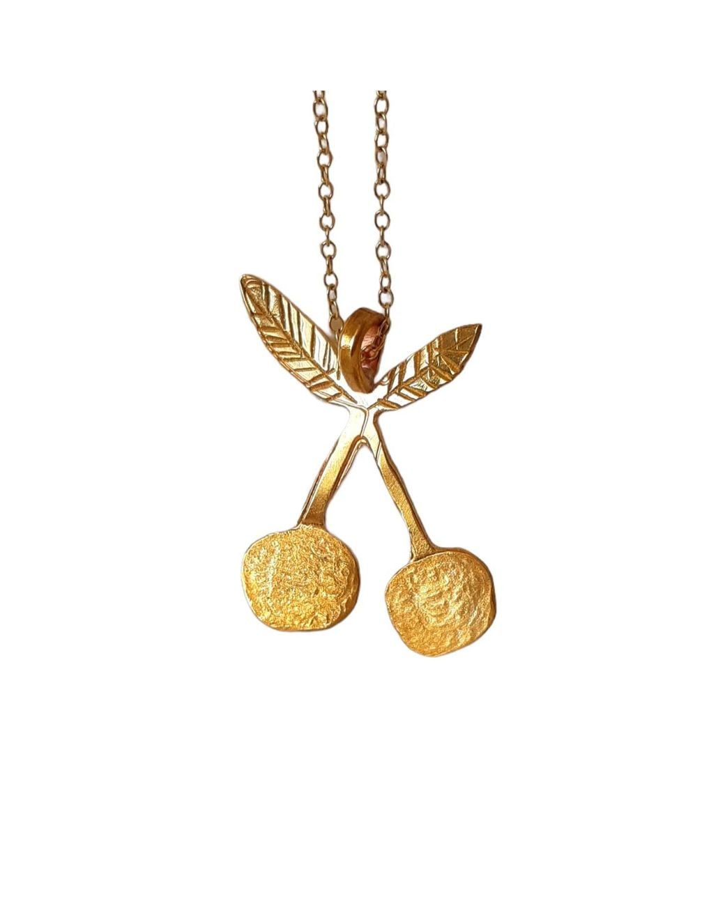 Lily Flo Jewellery Metallic Cherry Necklace