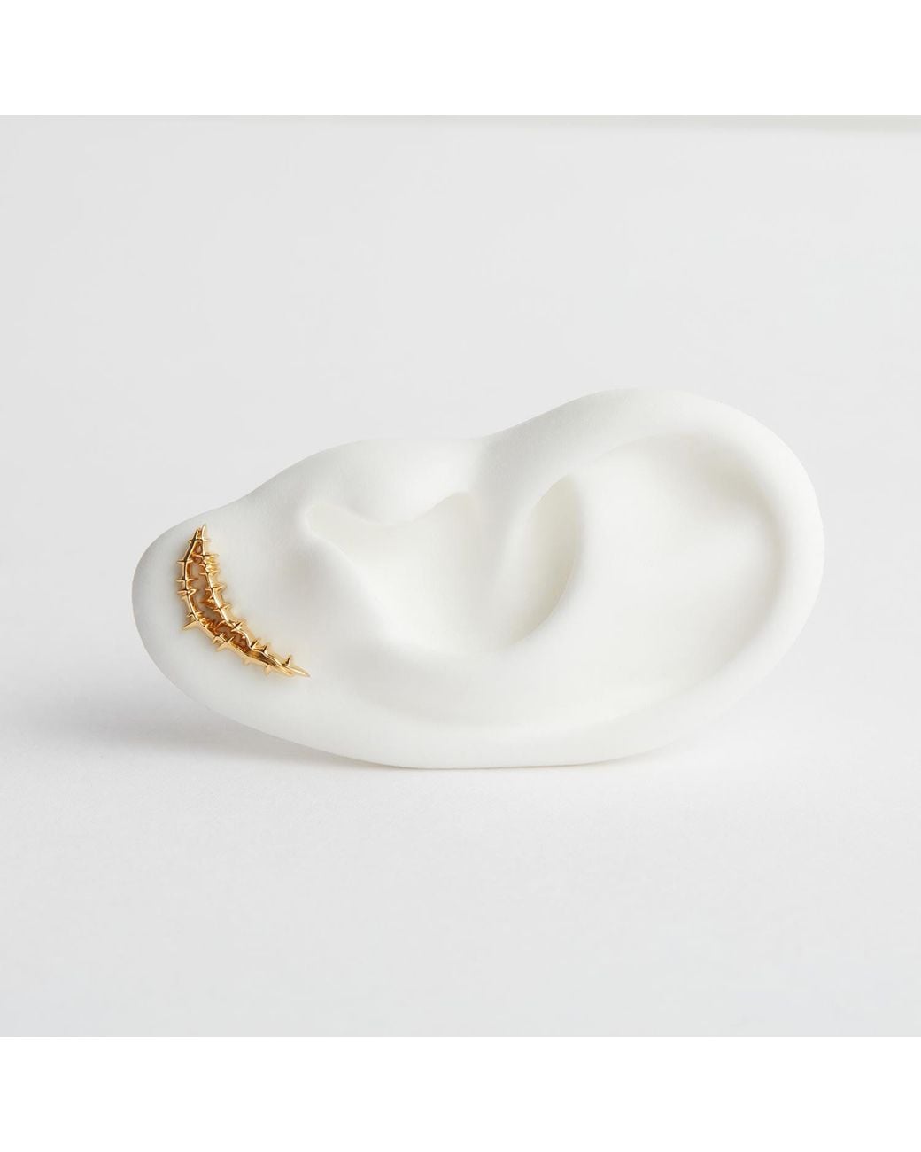 Kasun Metallic Smile Stud Earrings