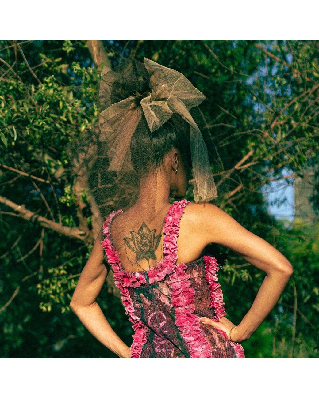 Miro Misljen Black Neutrals Champagne & Couture Bow Veil Headpiece