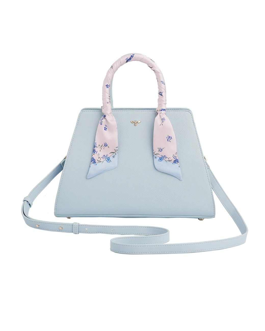 Fable England Blue Structured Tote Bag Medium