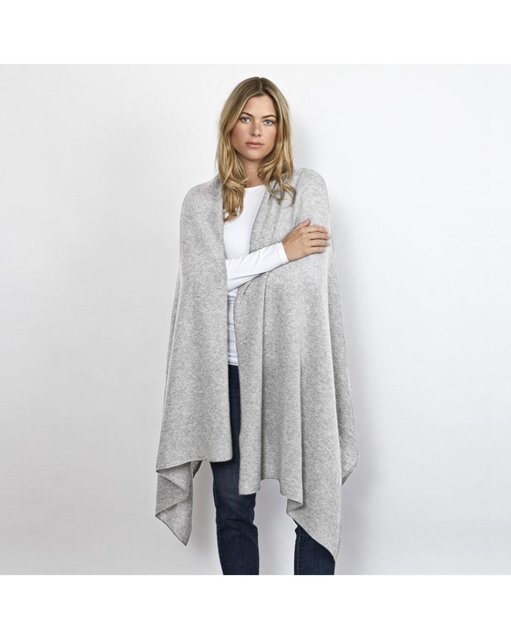 Cove Gray Lola Cashmere Travel Wrap