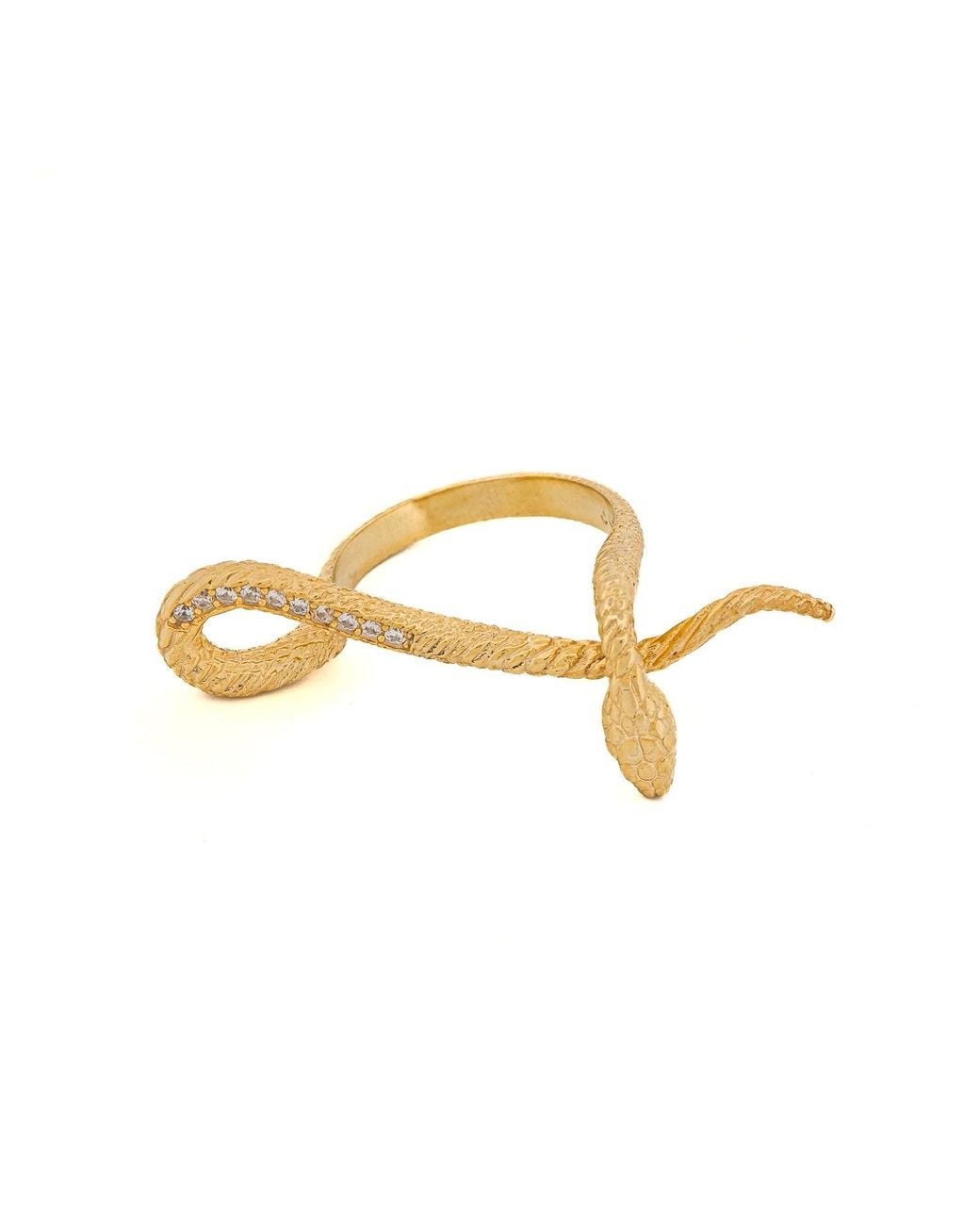 Ebru Jewelry Metallic Mythology Snake Vermeil & Diamond Design Ring