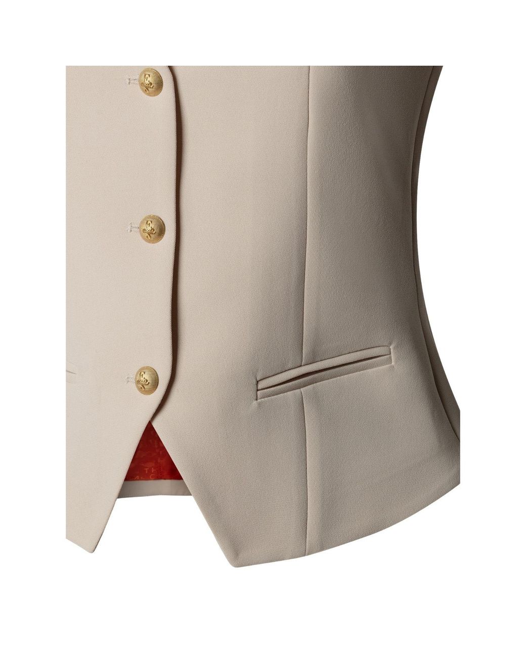 The Extreme Collection Brown Neutrals Tailored Vest Atelier