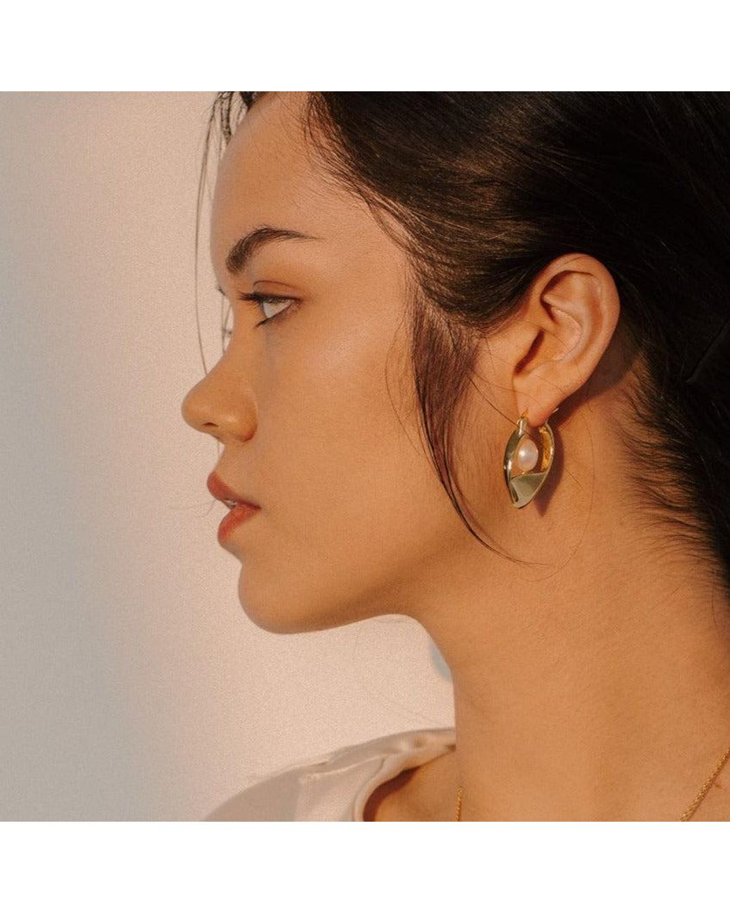 Lait & Lune Metallic Talise Hoop Earrings