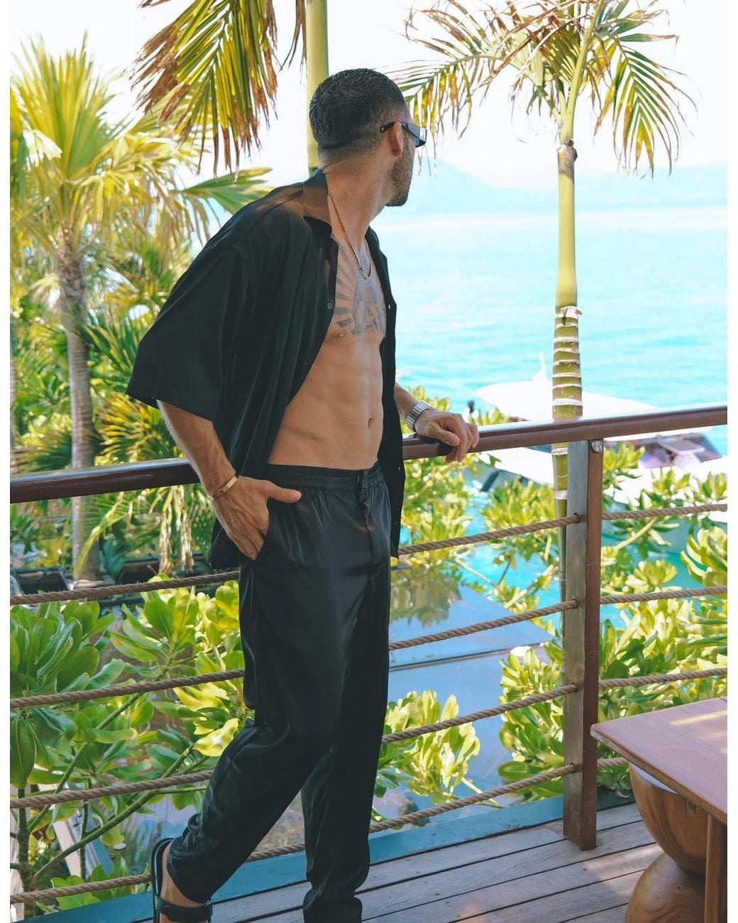 Hustle Black Is New Satin-Pants for men