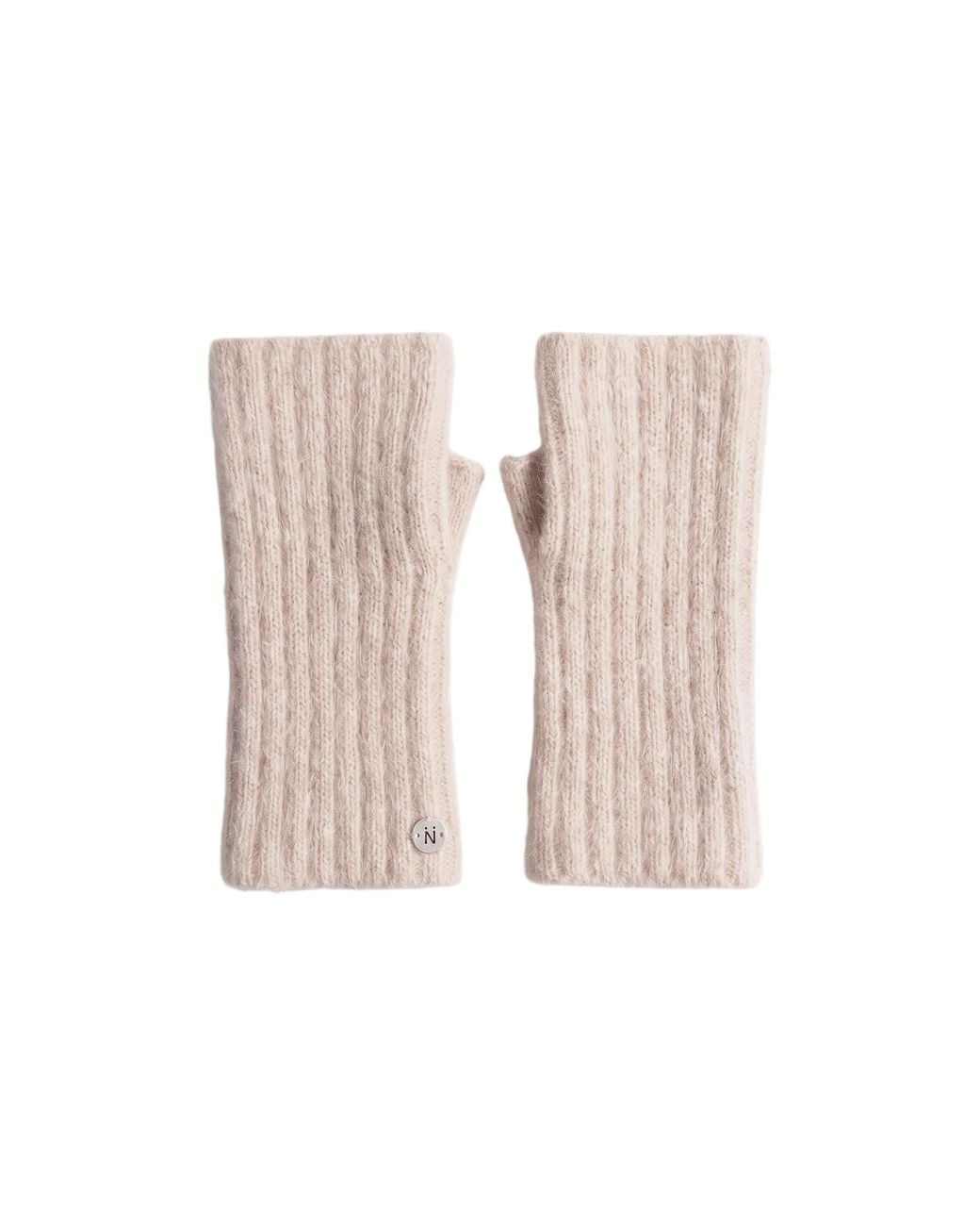 Nooki Design White Iris Fingerless Gloves