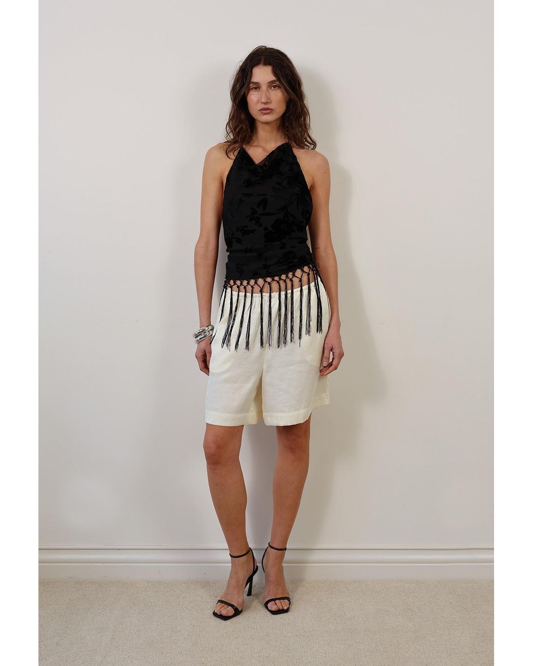 Tohen Black Astley Scarf Top 1