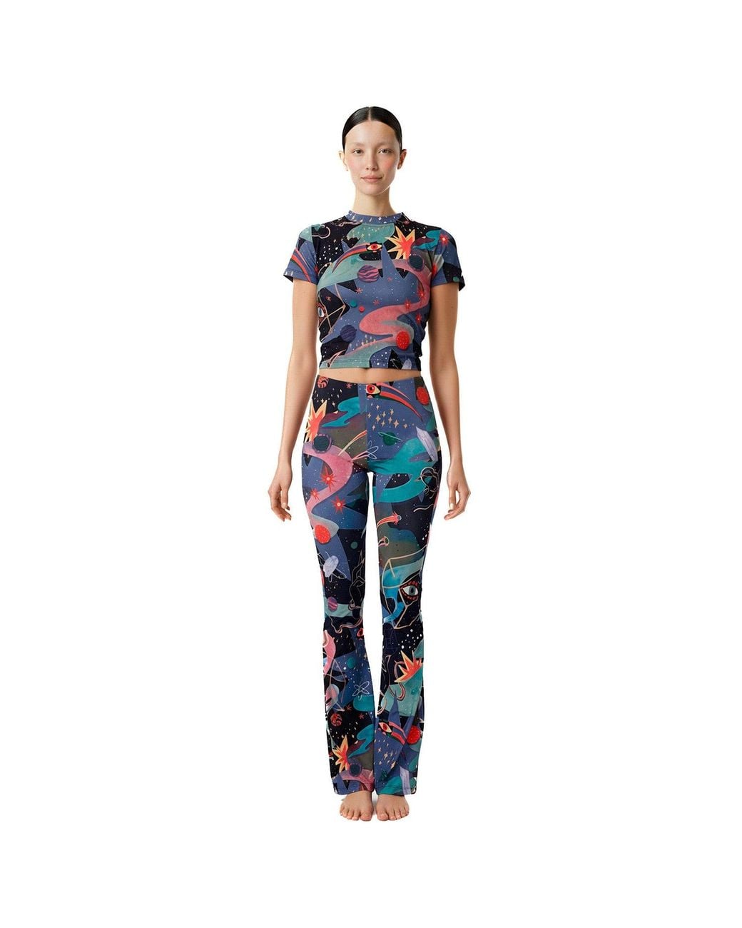 Pitaya Yoga Blue Door Of The Cosmos Flared Pants