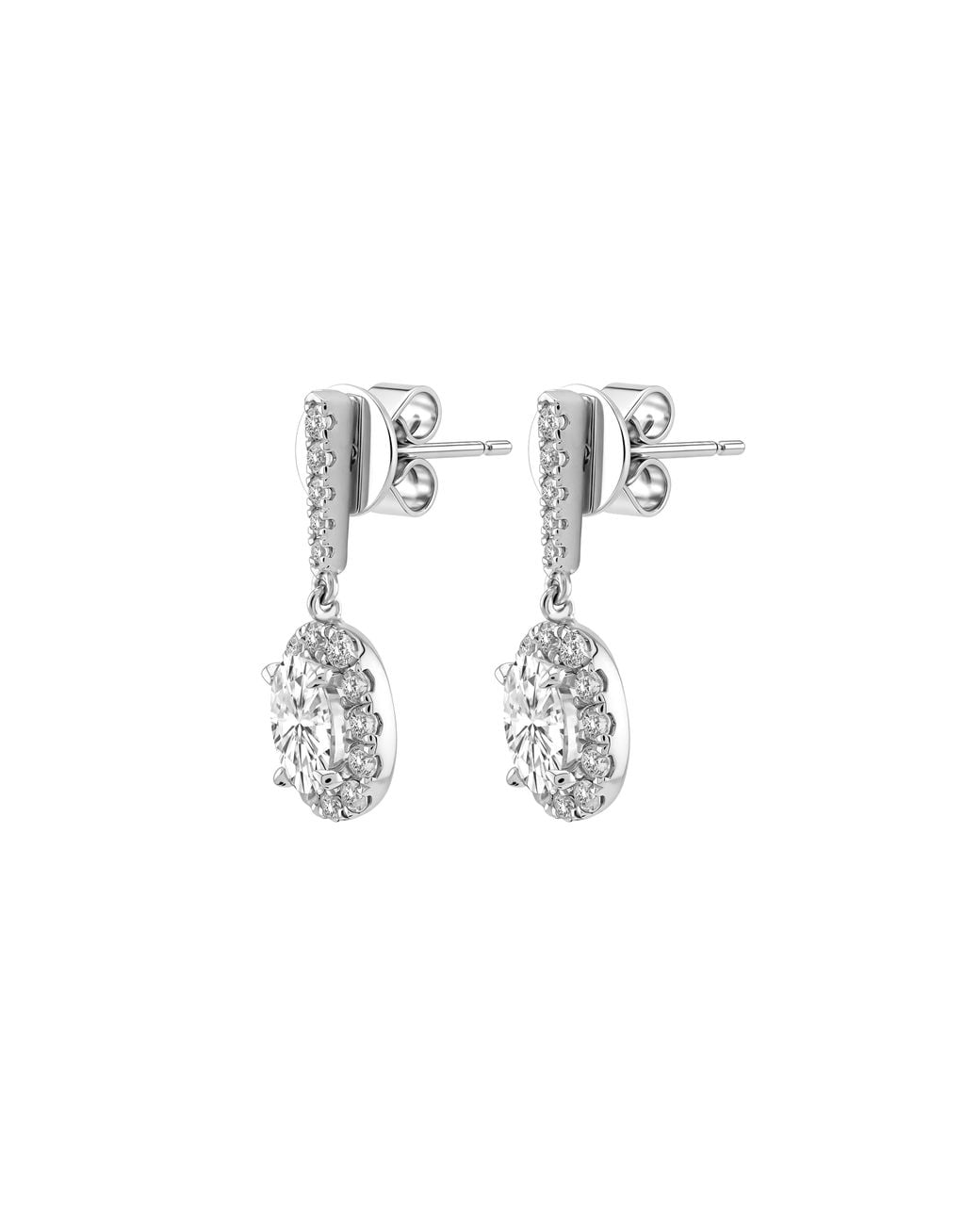 Arte Madrid Metallic Simple Oval Drop Earrings