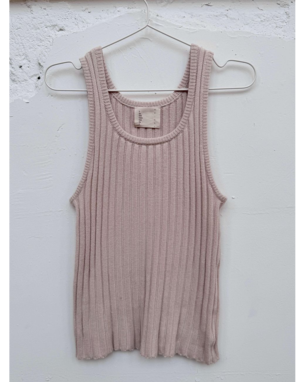 Taka Pink Neutrals Column Tank for men