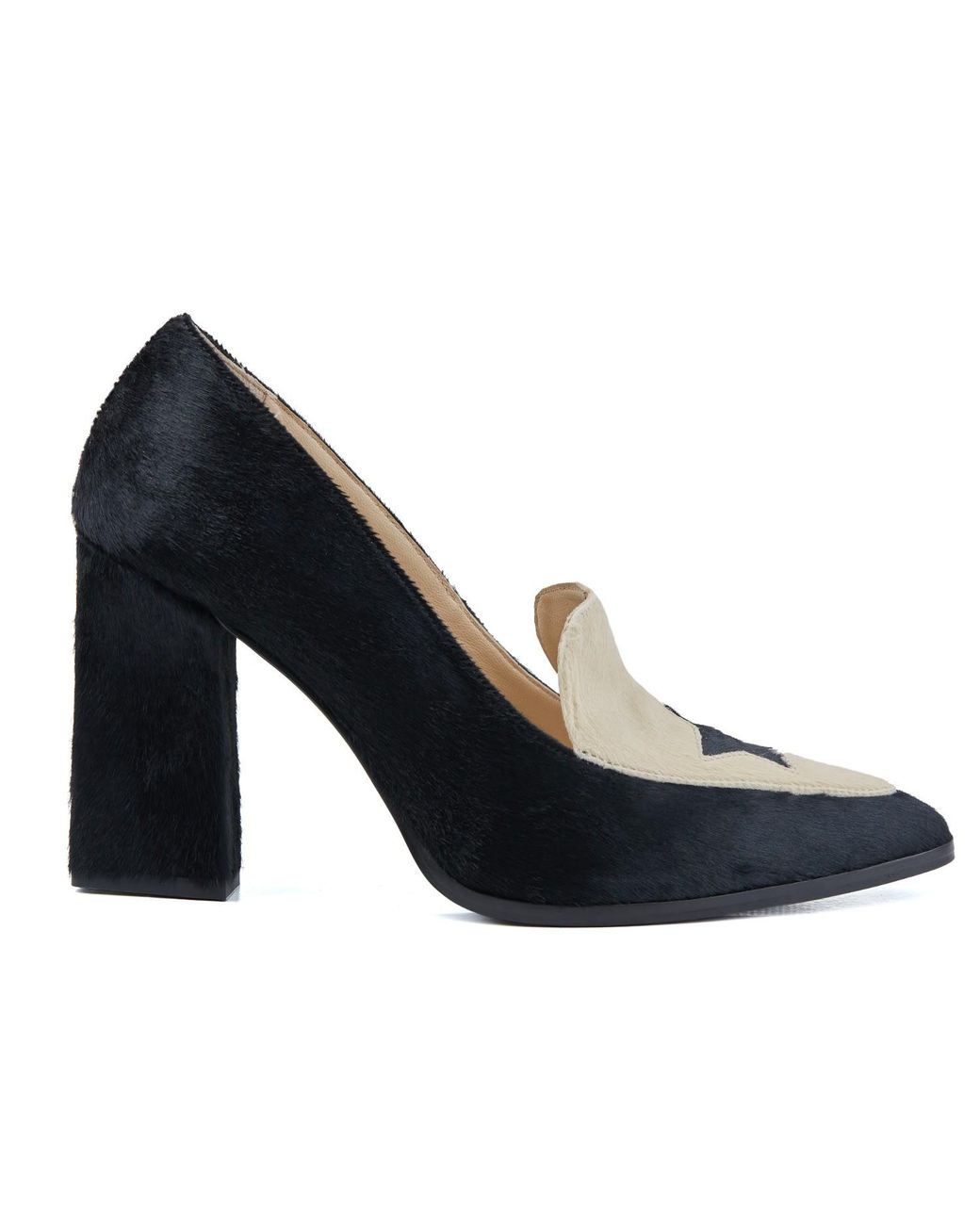 Rosamund Muir London Blue Neutrals Maria & Champagne Calf Hair With Star Loafers