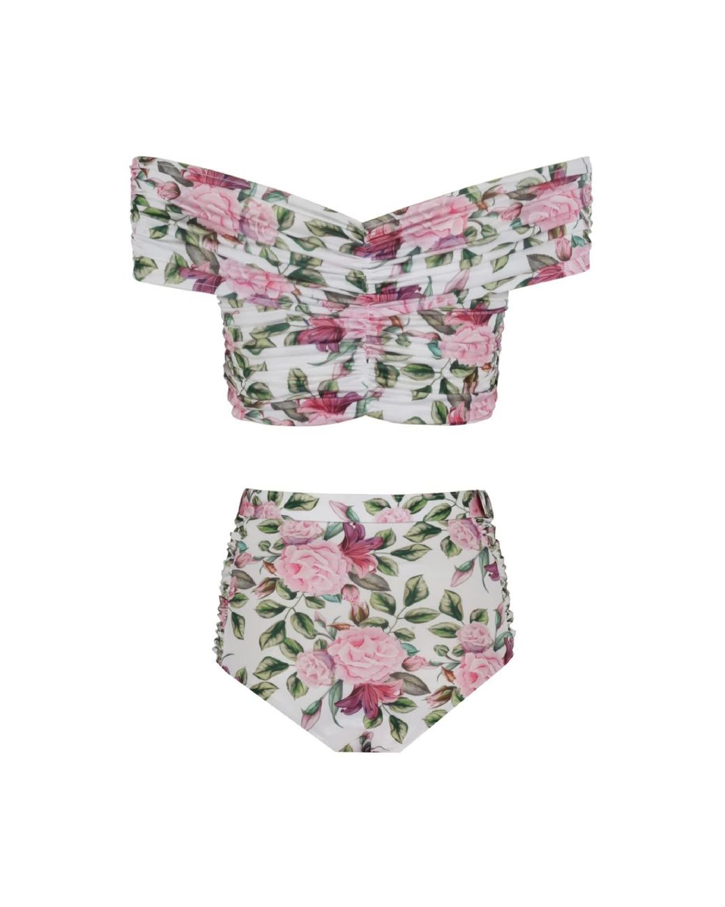 Nur Karaata White Cala Luna Rose Bikini